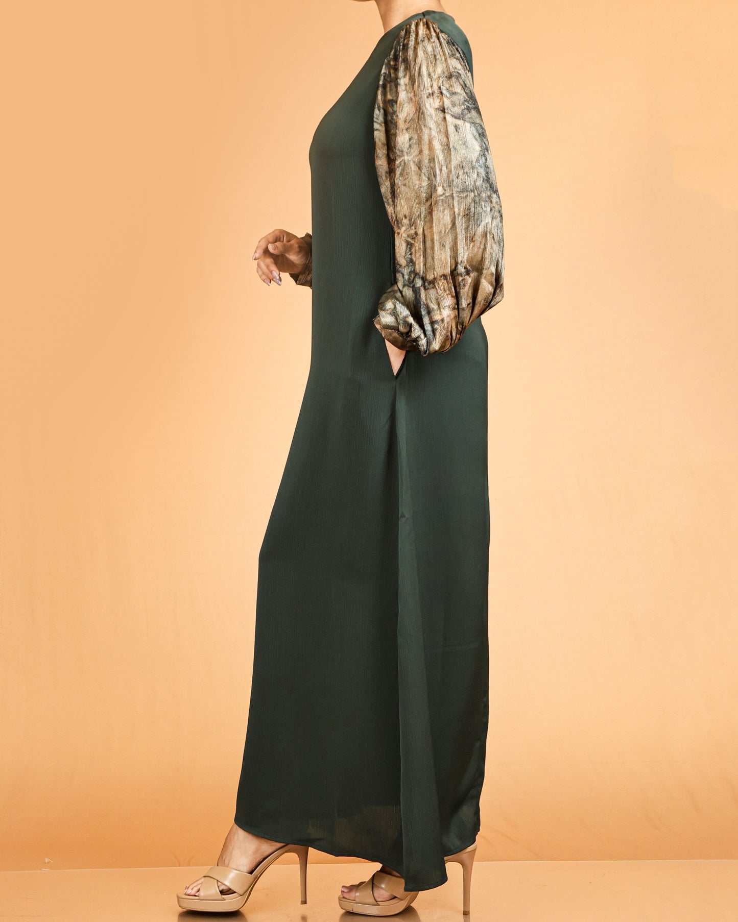 lace long sleeve abaya