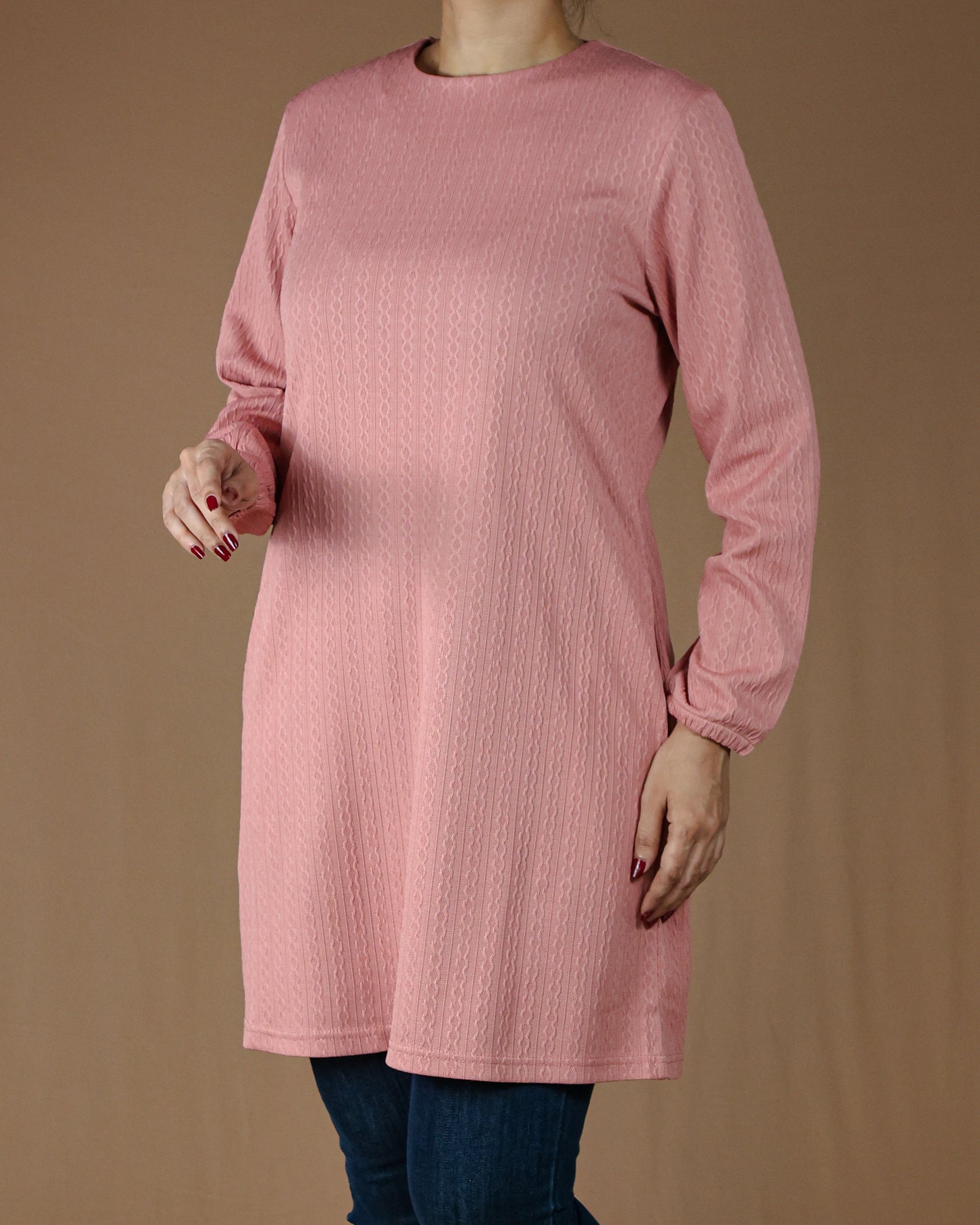 Casual Long Sleeve Tunic Dress for Women