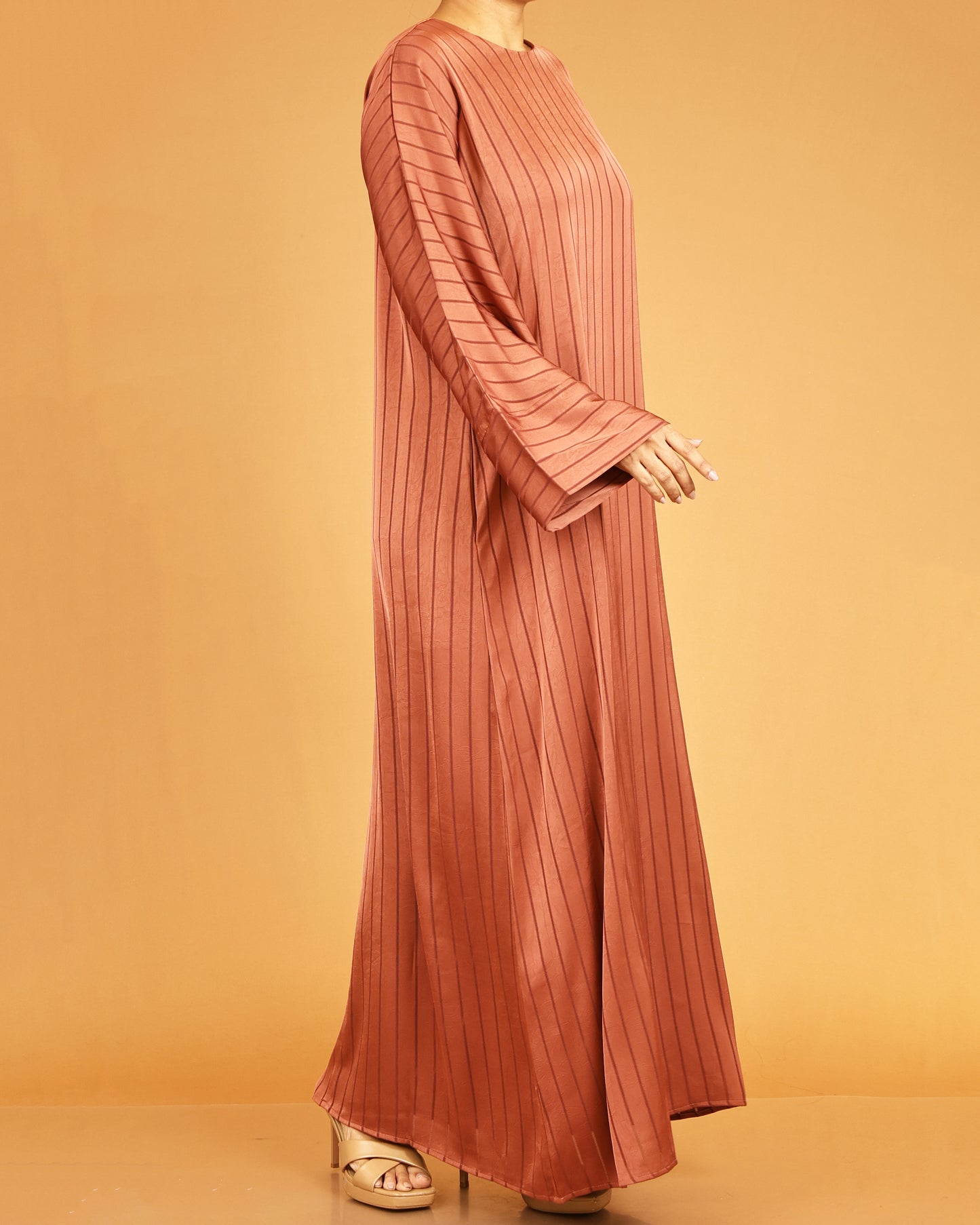 Burnt Sienna Vertical Luxe Abaya