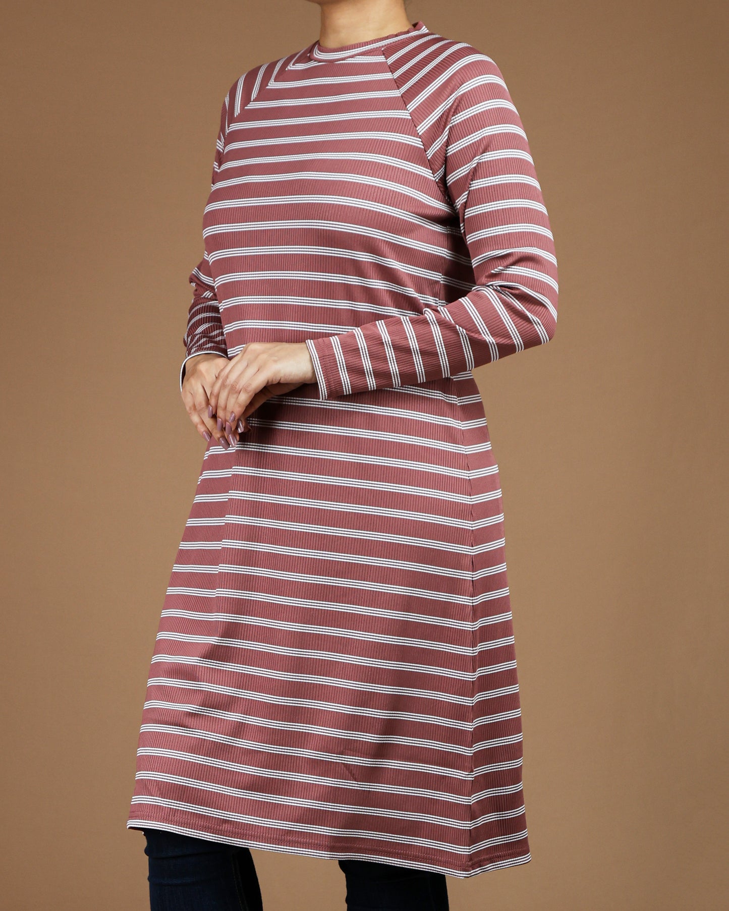 Striped Long Sleeve T-Shirt Tunic