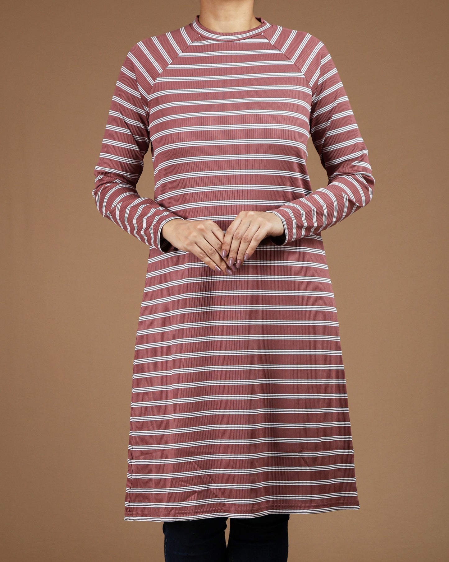 Striped Long Sleeve T-Shirt Tunic