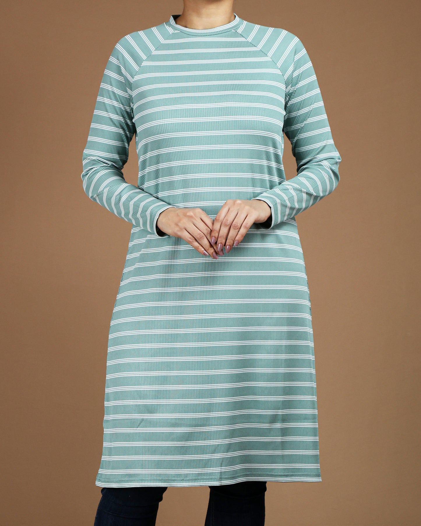 Striped Long Sleeve T-Shirt Tunic