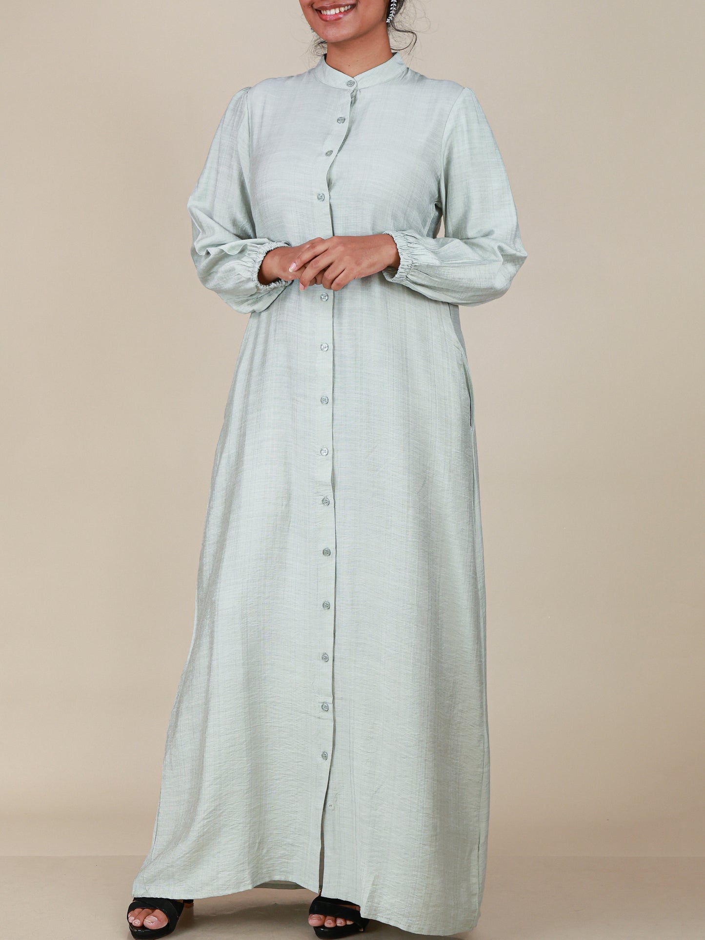 Seraphine Mint Button Maxi