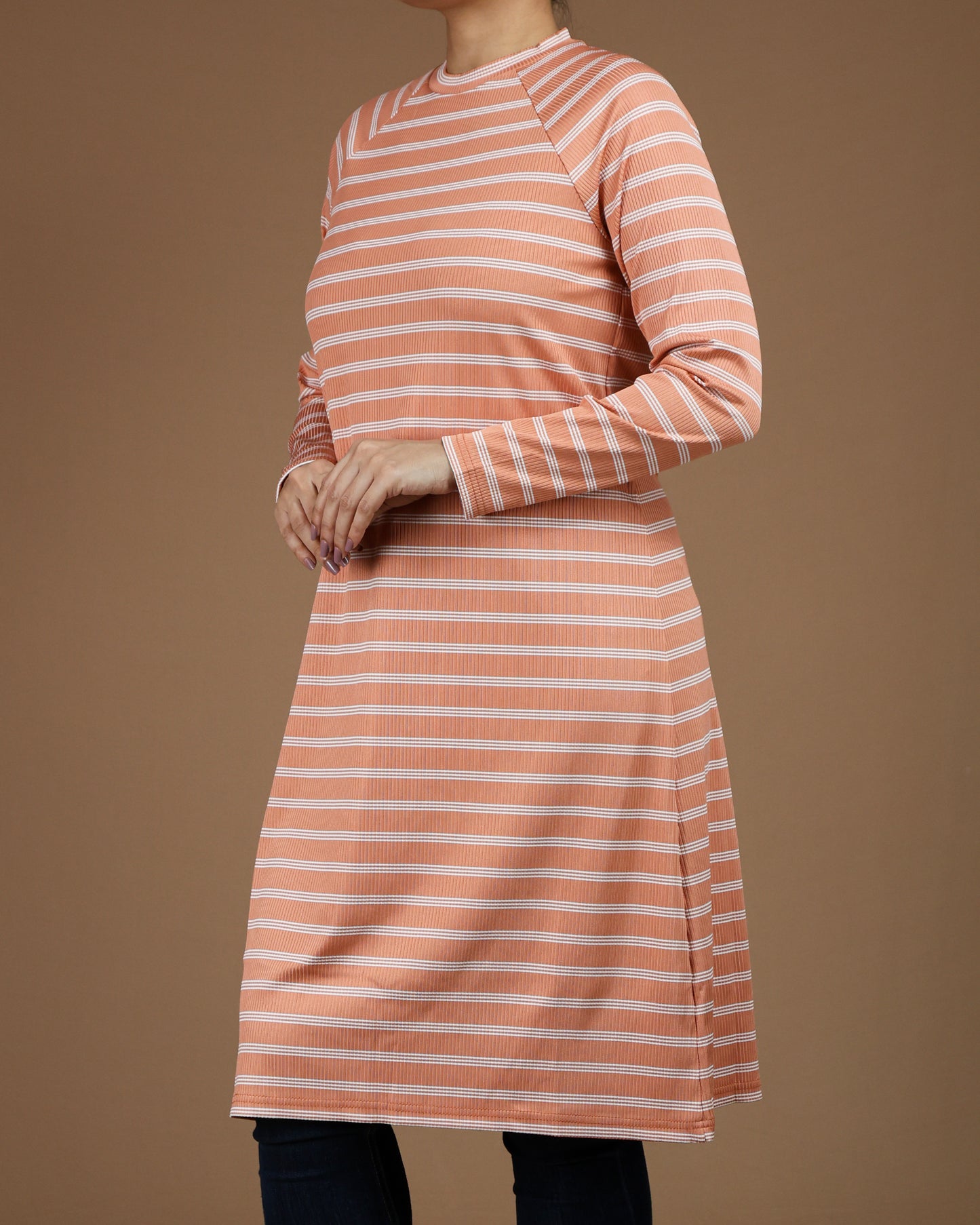 Striped Long Sleeve T-Shirt Tunic