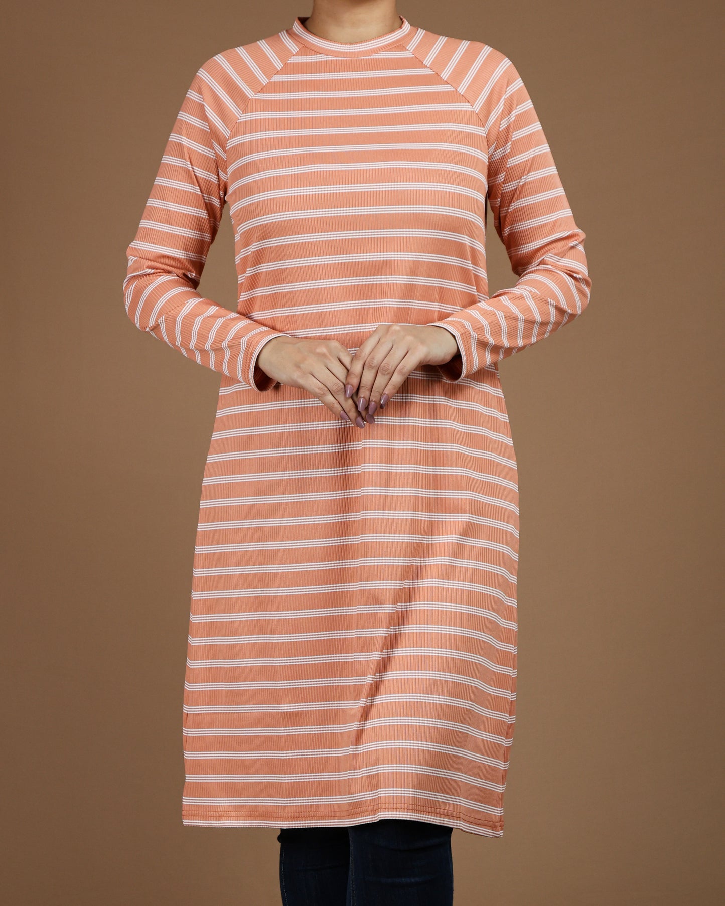 Striped Long Sleeve T-Shirt Tunic