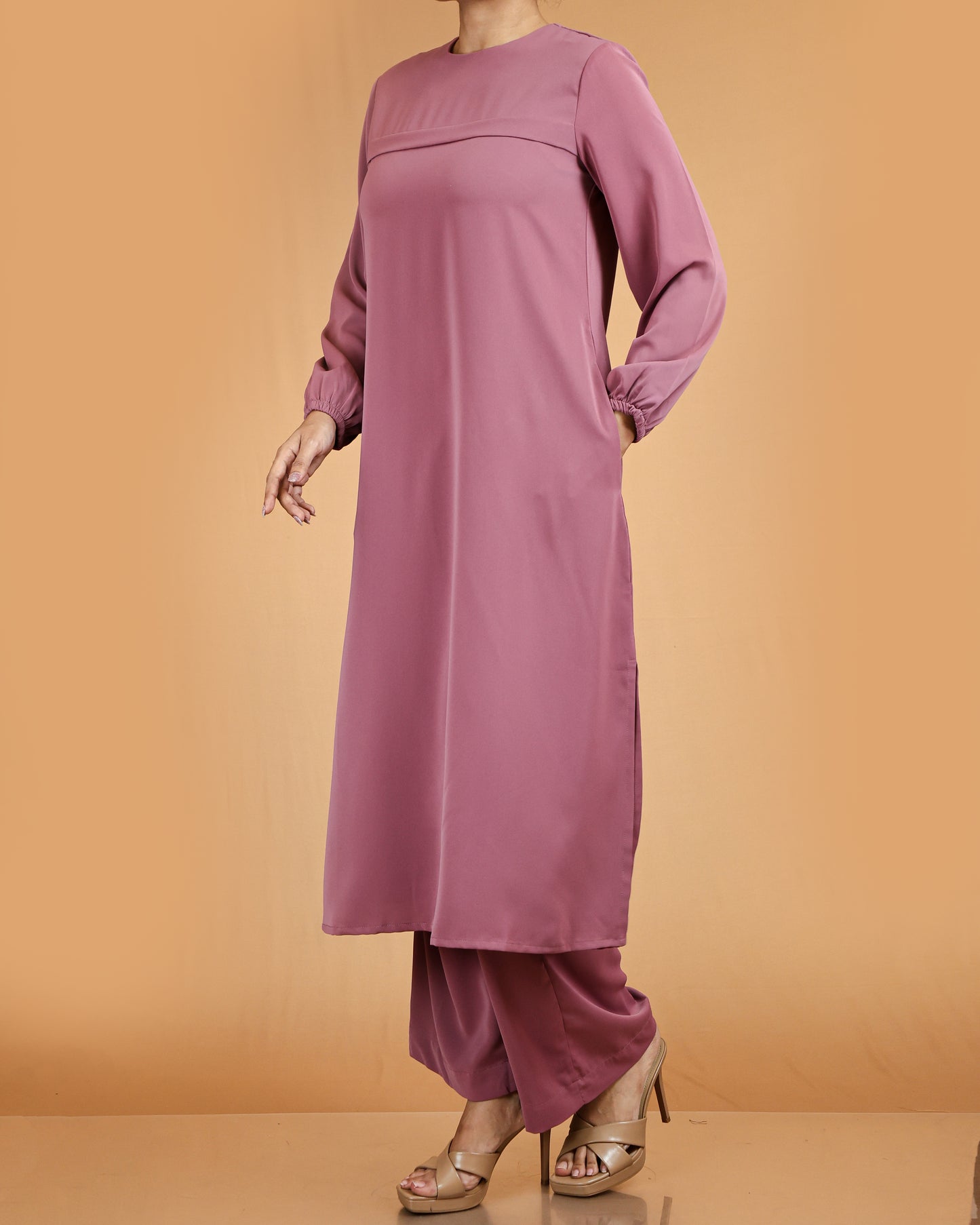 lace Top & Wide-Leg Pant Co-ord Set