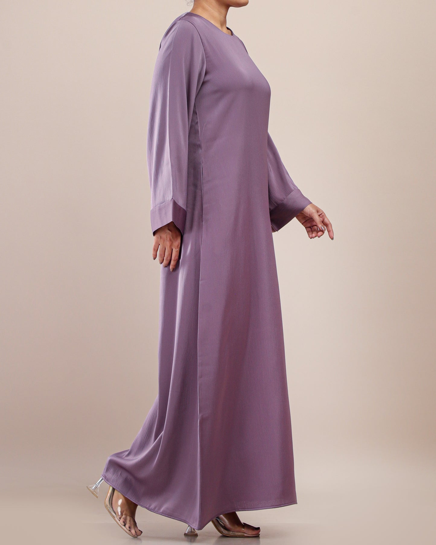 Elegant Maxi with Flowy Cuff _Purple
