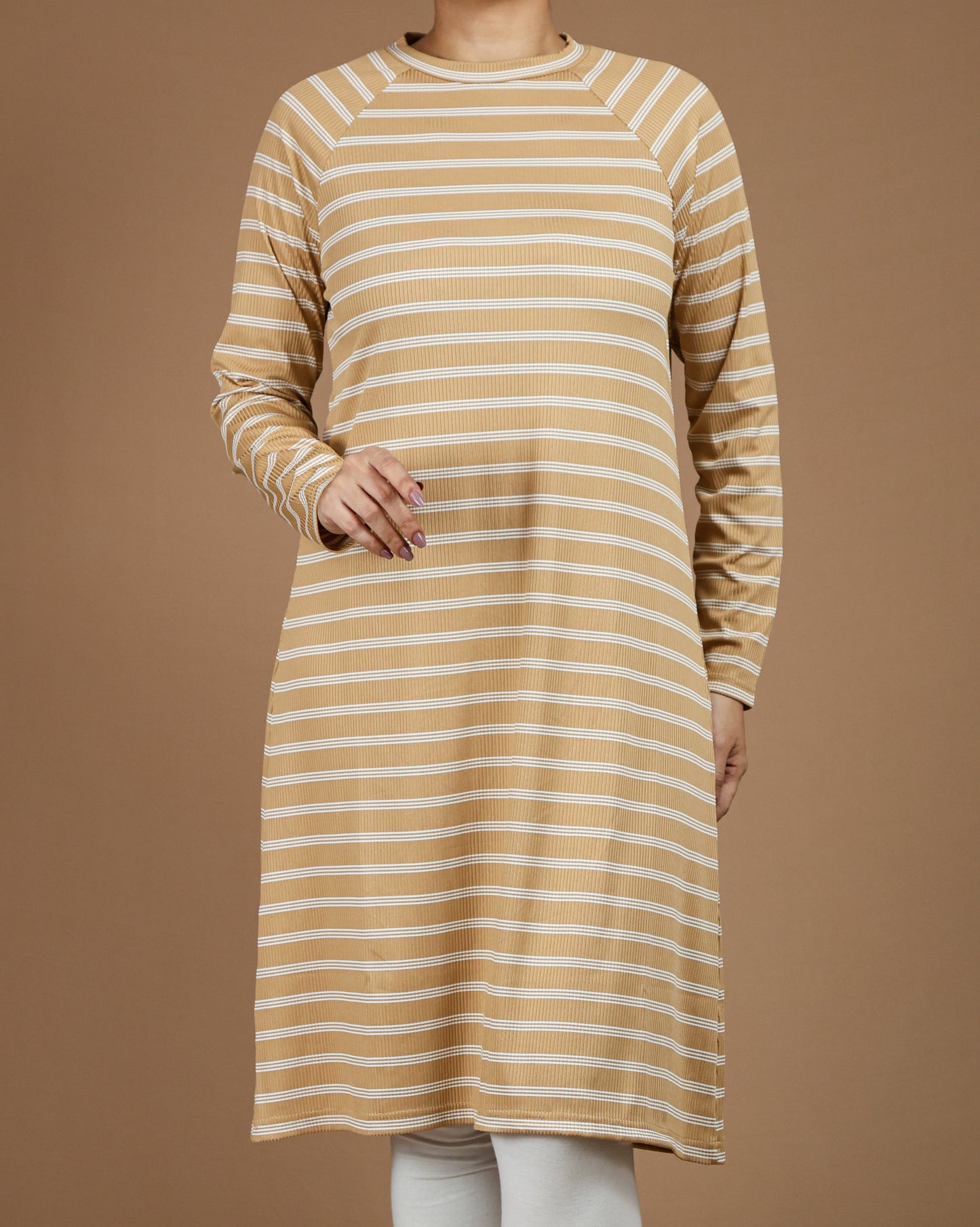 Striped Long Sleeve T-Shirt Tunic
