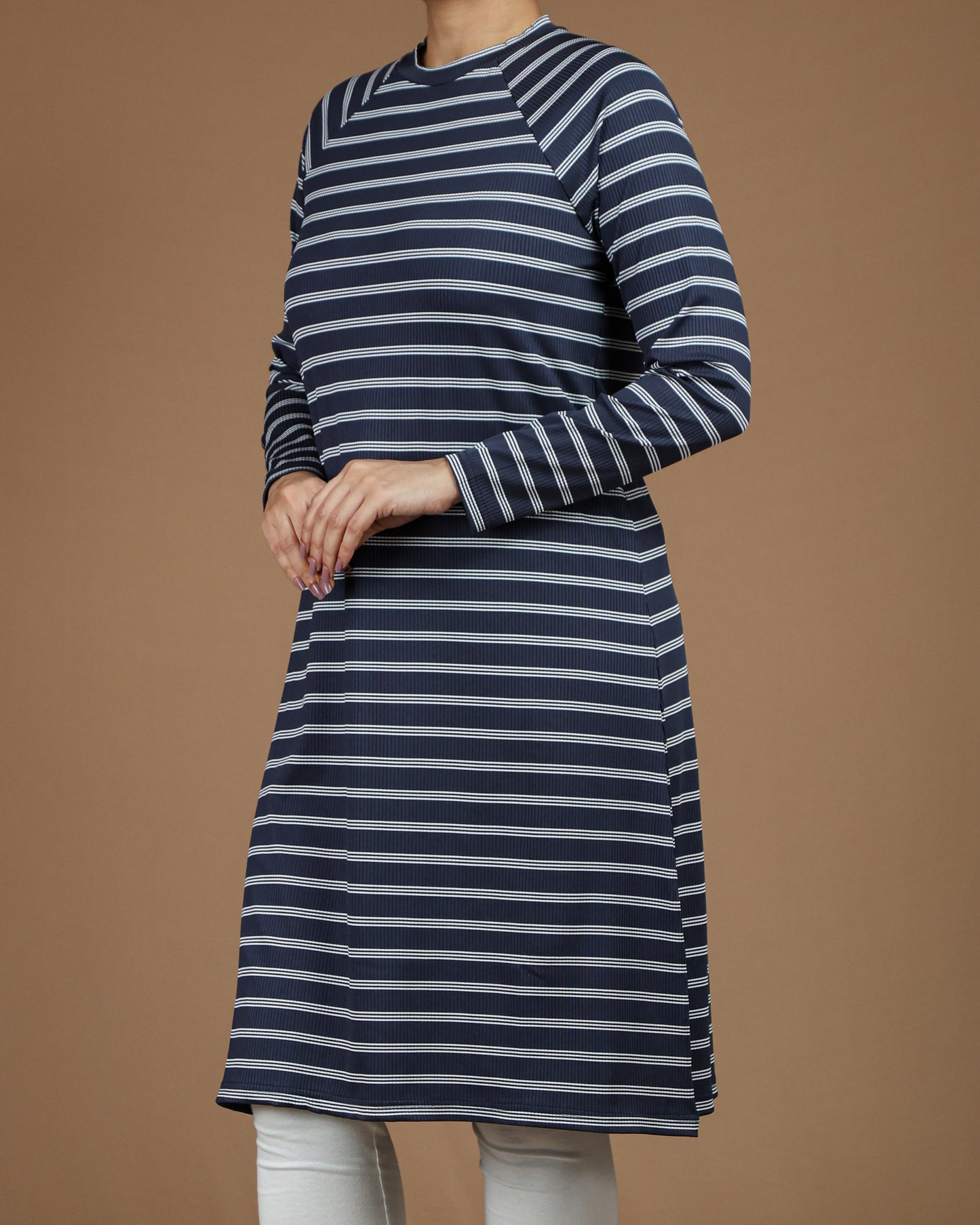 Striped Long Sleeve T-Shirt Tunic