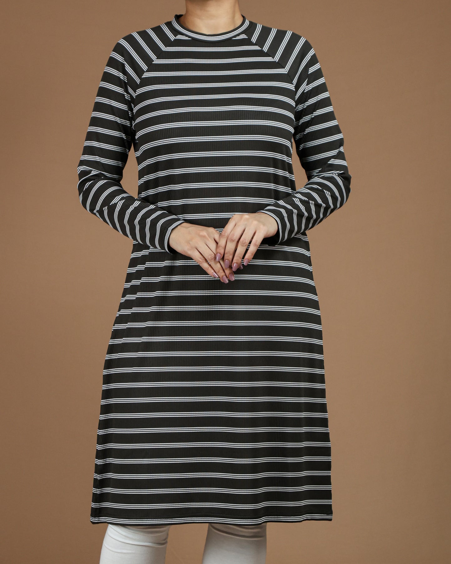 Striped Long Sleeve T-Shirt Tunic