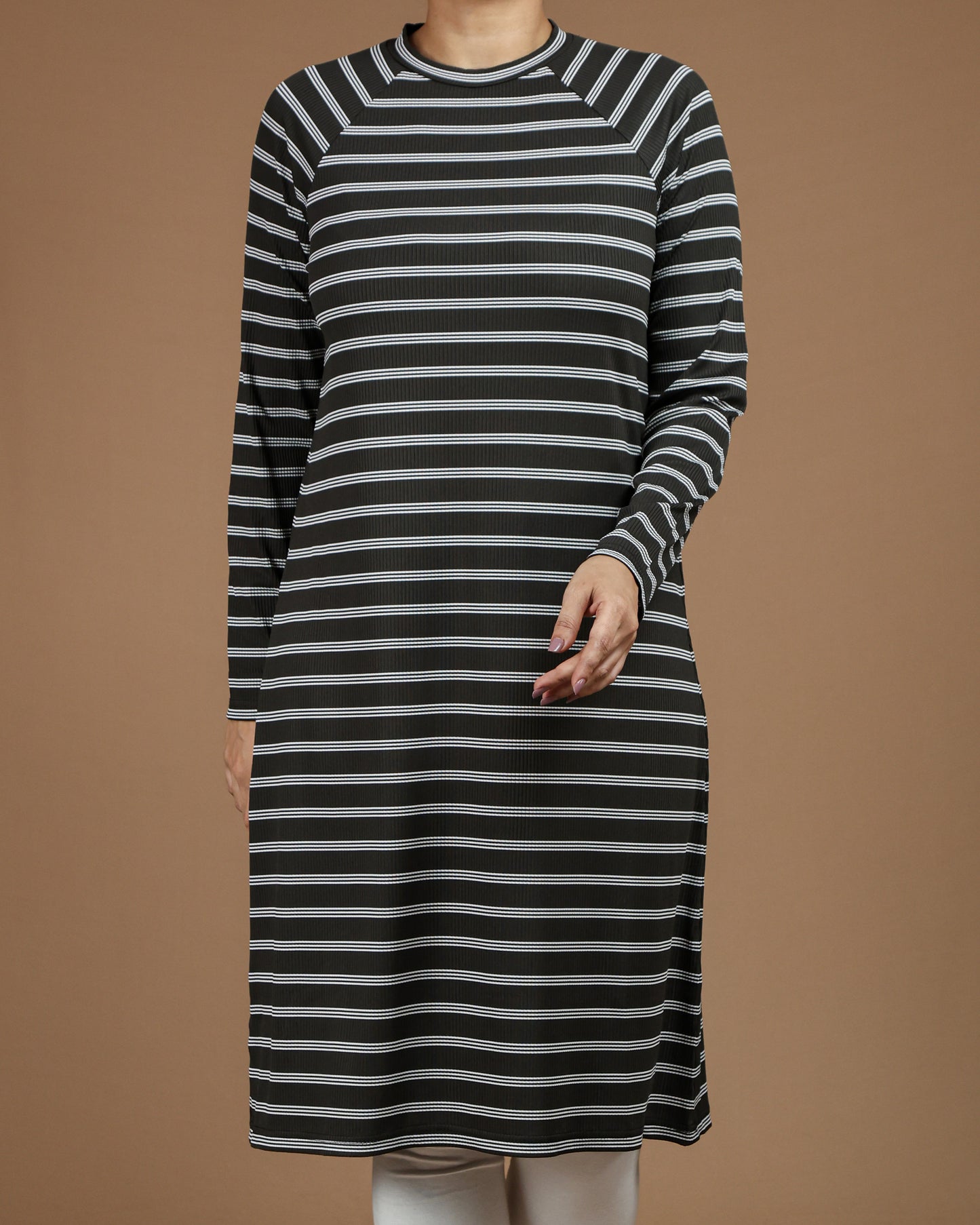 Striped Long Sleeve T-Shirt Tunic