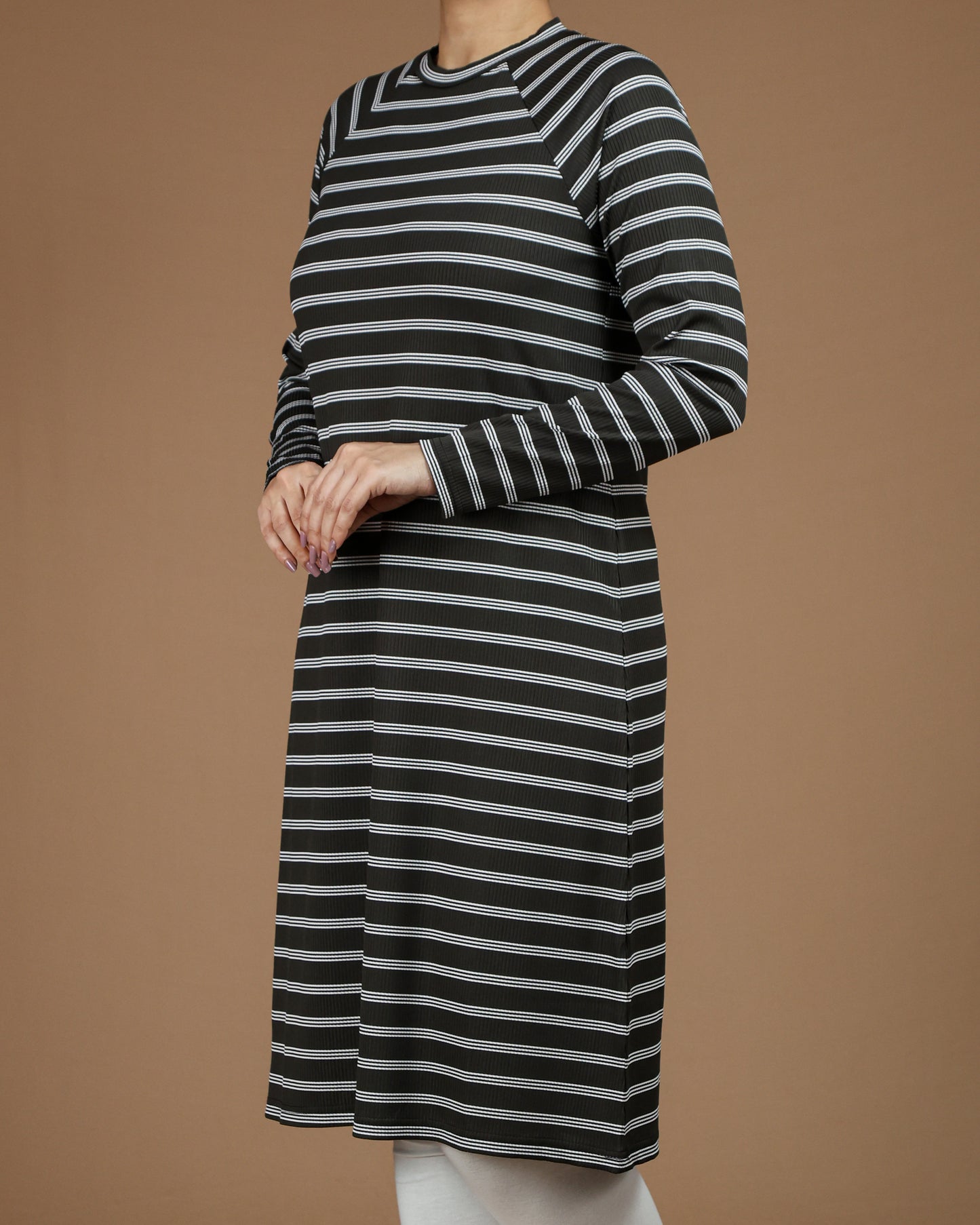 Striped Long Sleeve T-Shirt Tunic