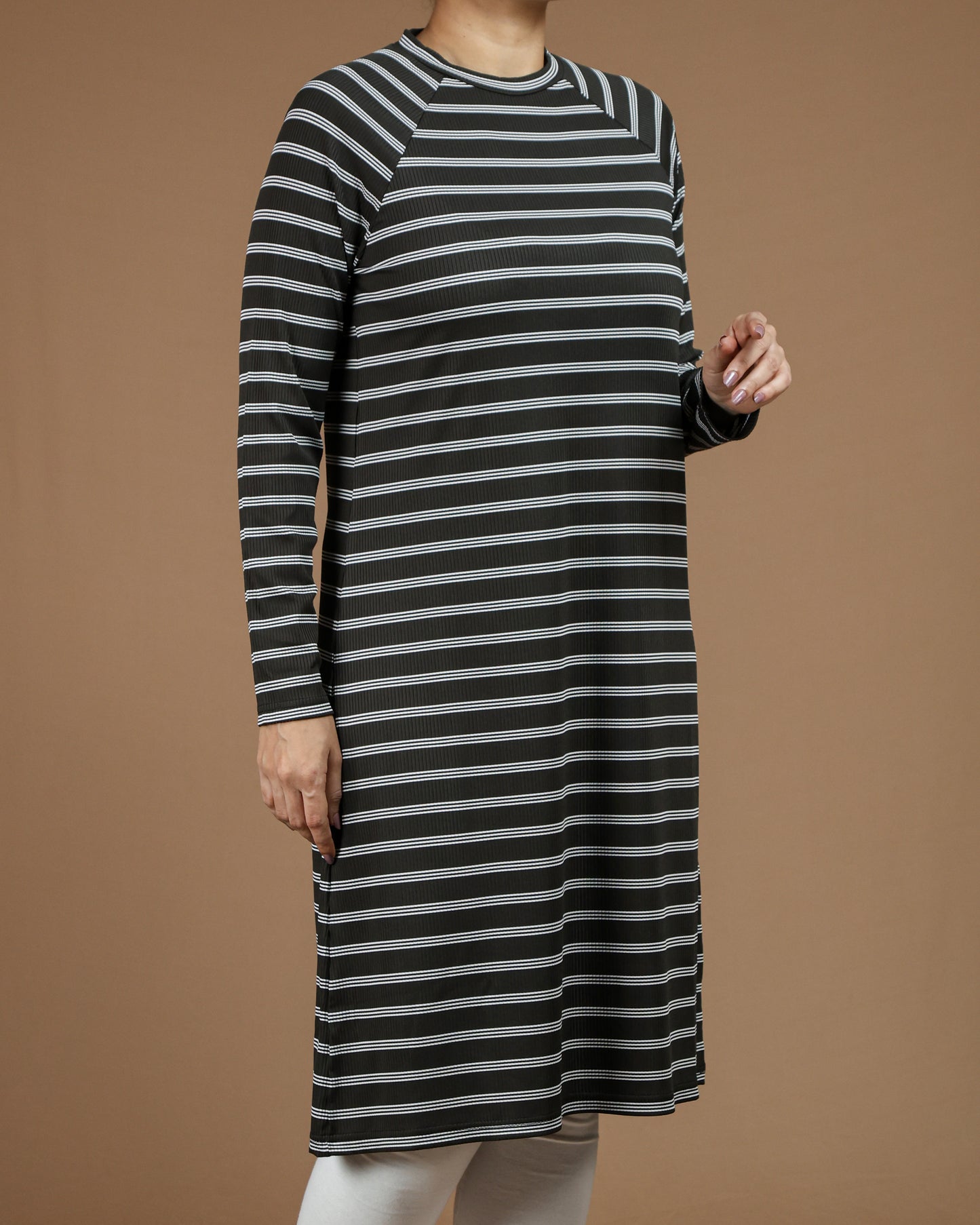 Striped Long Sleeve T-Shirt Tunic