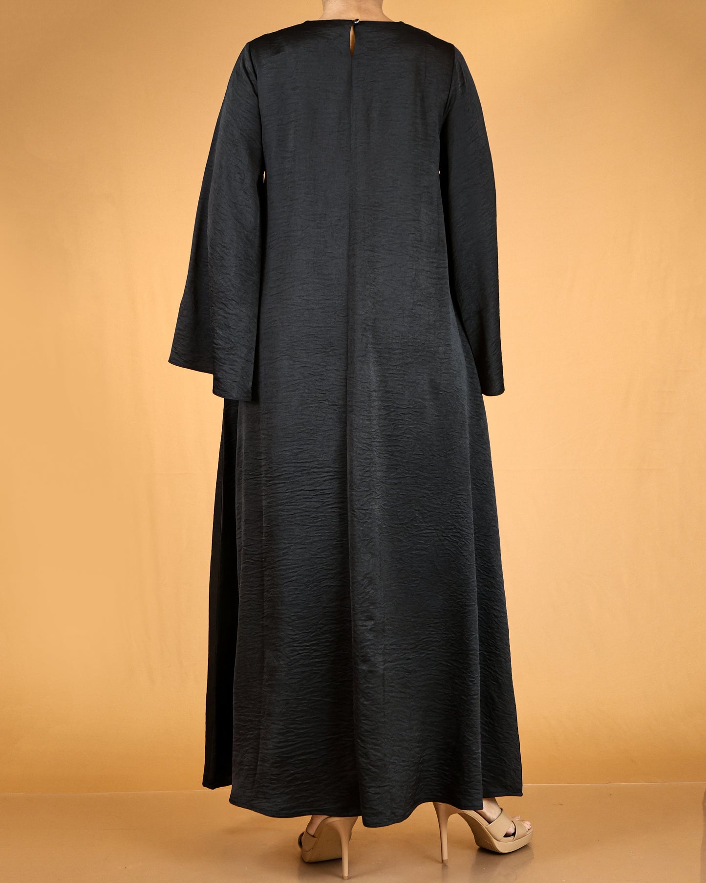 Flowy Textured Maxi Dress with Overlay