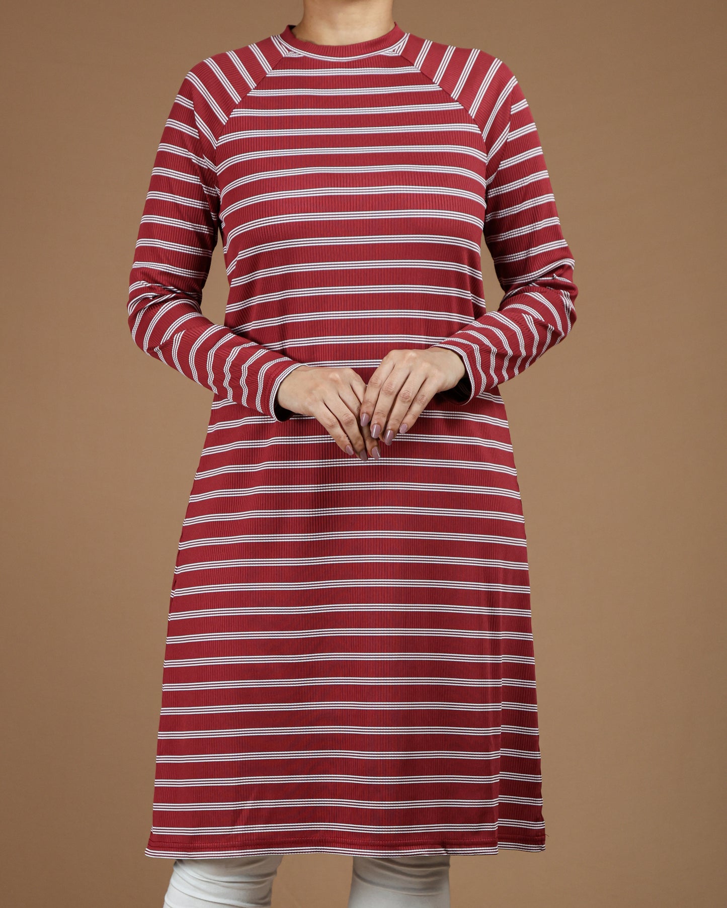 Striped Long Sleeve T-Shirt Tunic