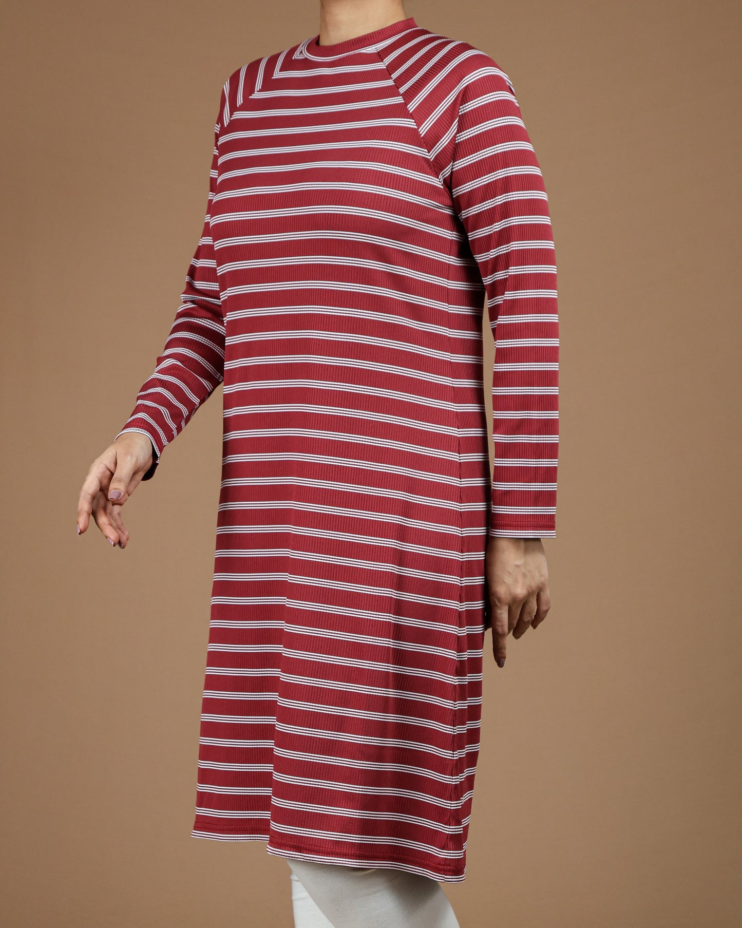 Striped Long Sleeve T-Shirt Tunic