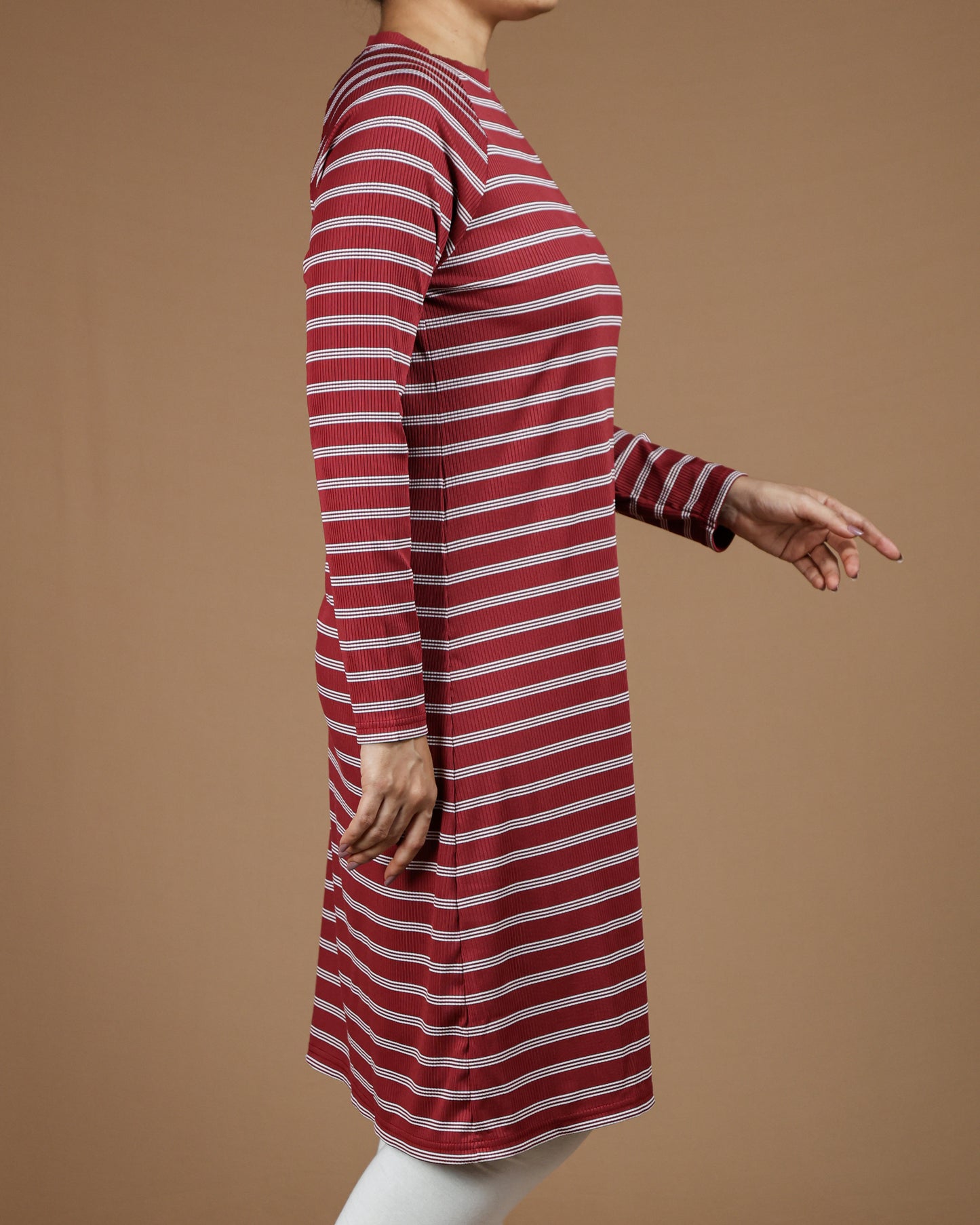 Striped Long Sleeve T-Shirt Tunic