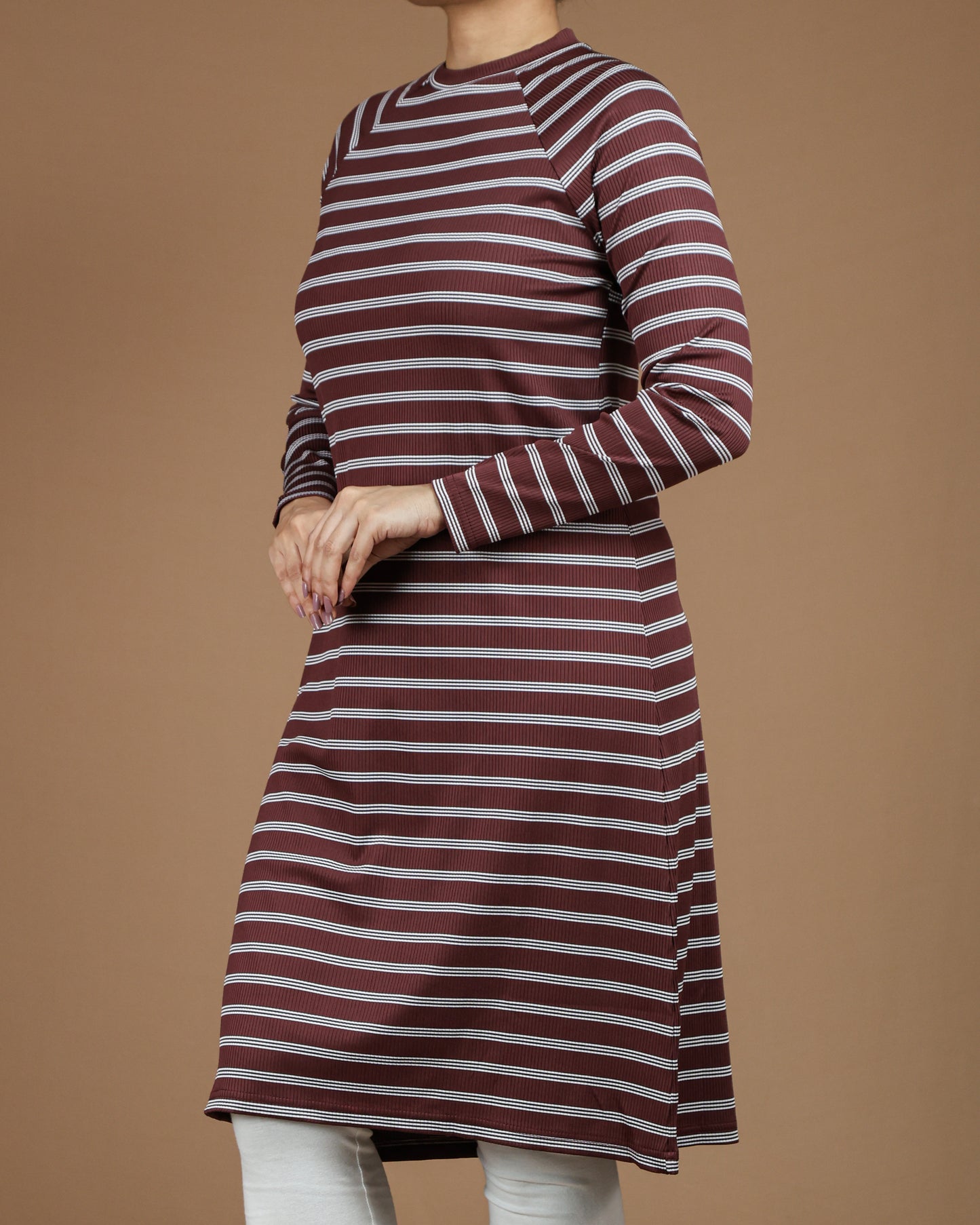 Striped Long Sleeve T-Shirt Tunic