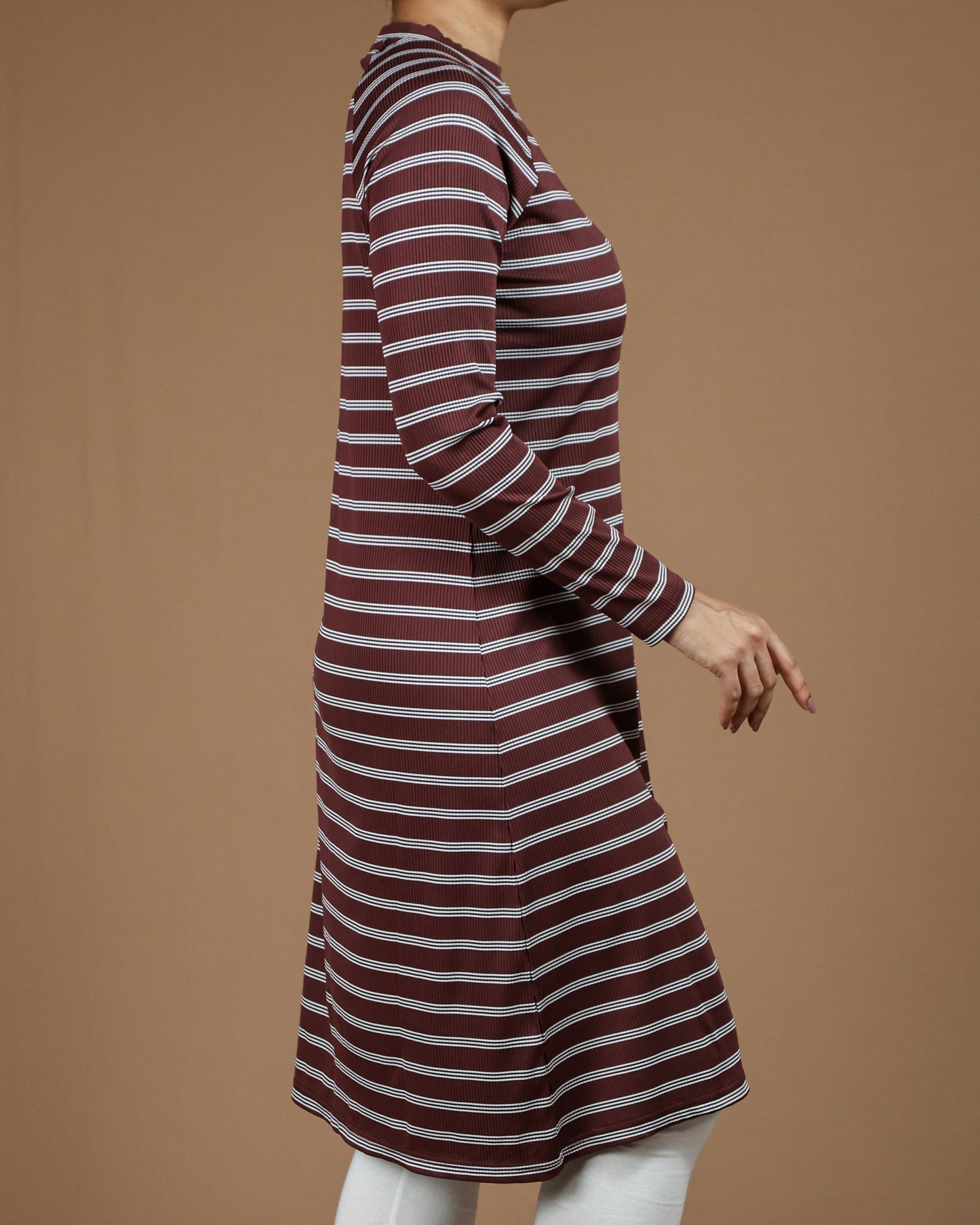 Striped Long Sleeve T-Shirt Tunic