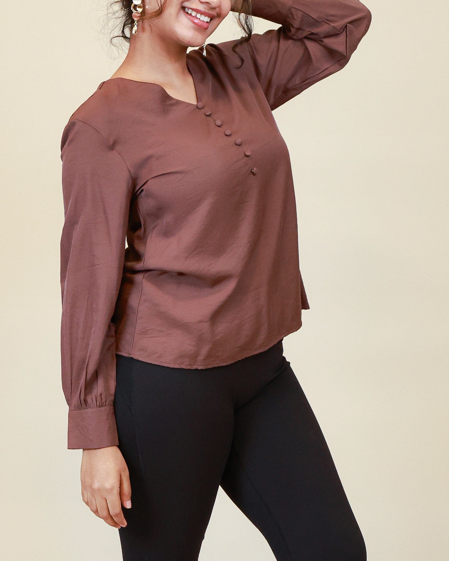 Celeste Mocha Blouse