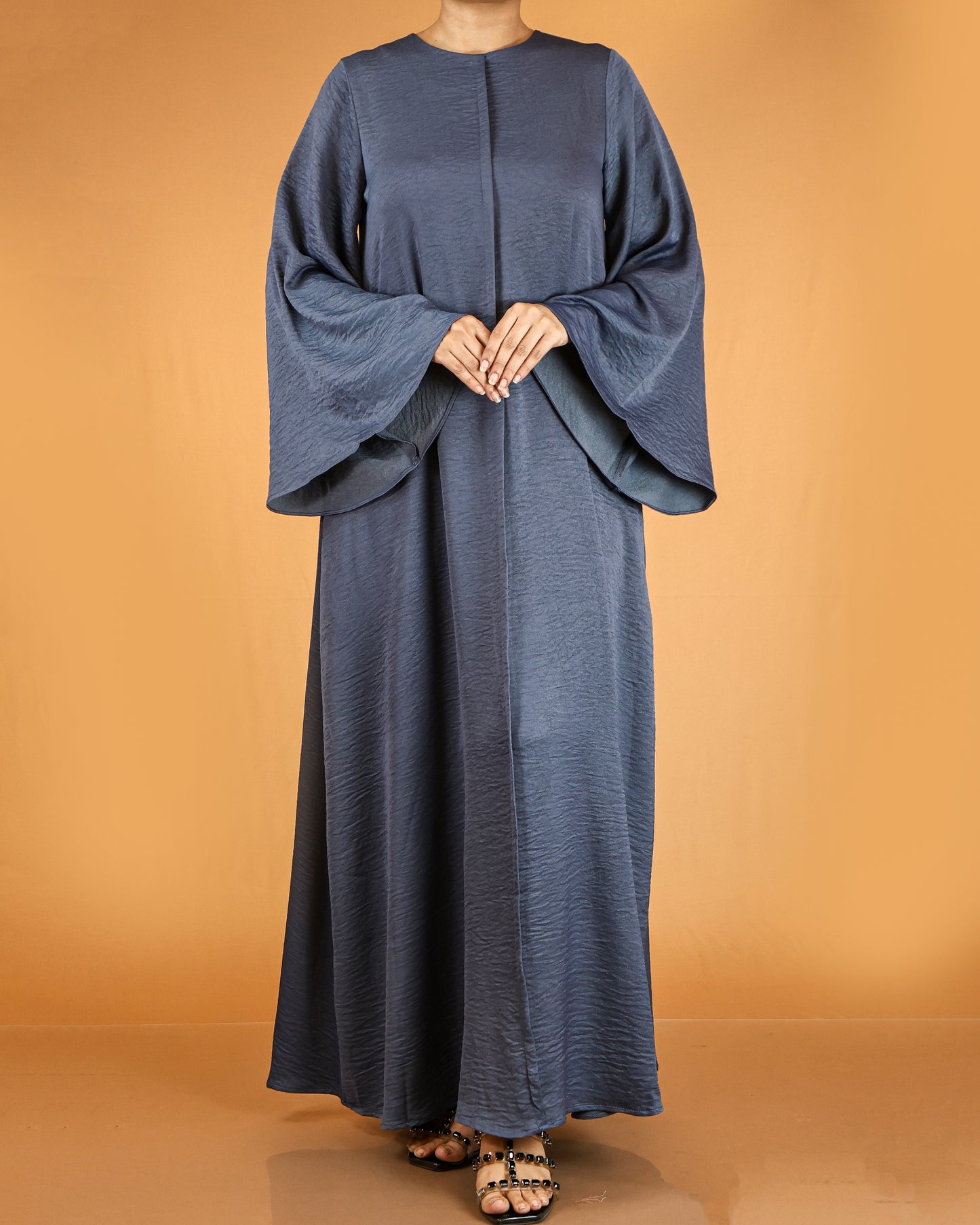 Flowy Textured Maxi Dress with Overlay