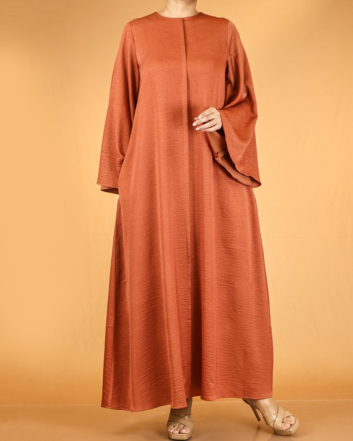 Flowy Textured Maxi Dress with Overlay