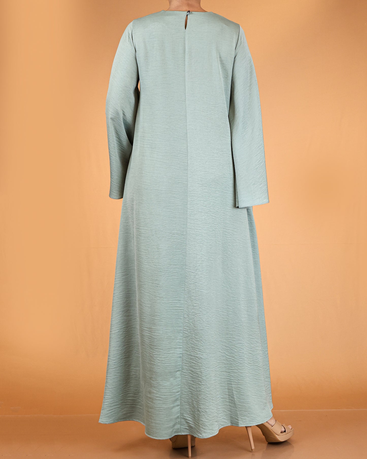 Flowy Textured Maxi Dress with Overlay