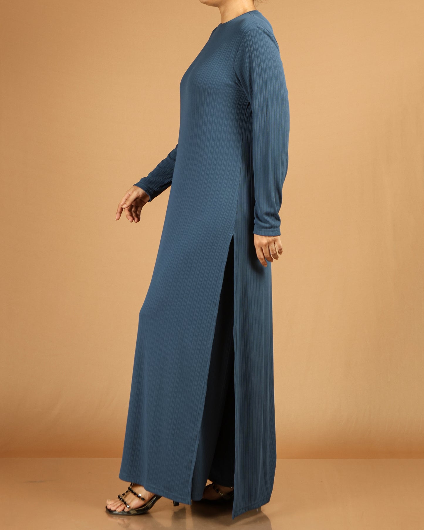 Elegant Pleated Modest Dress