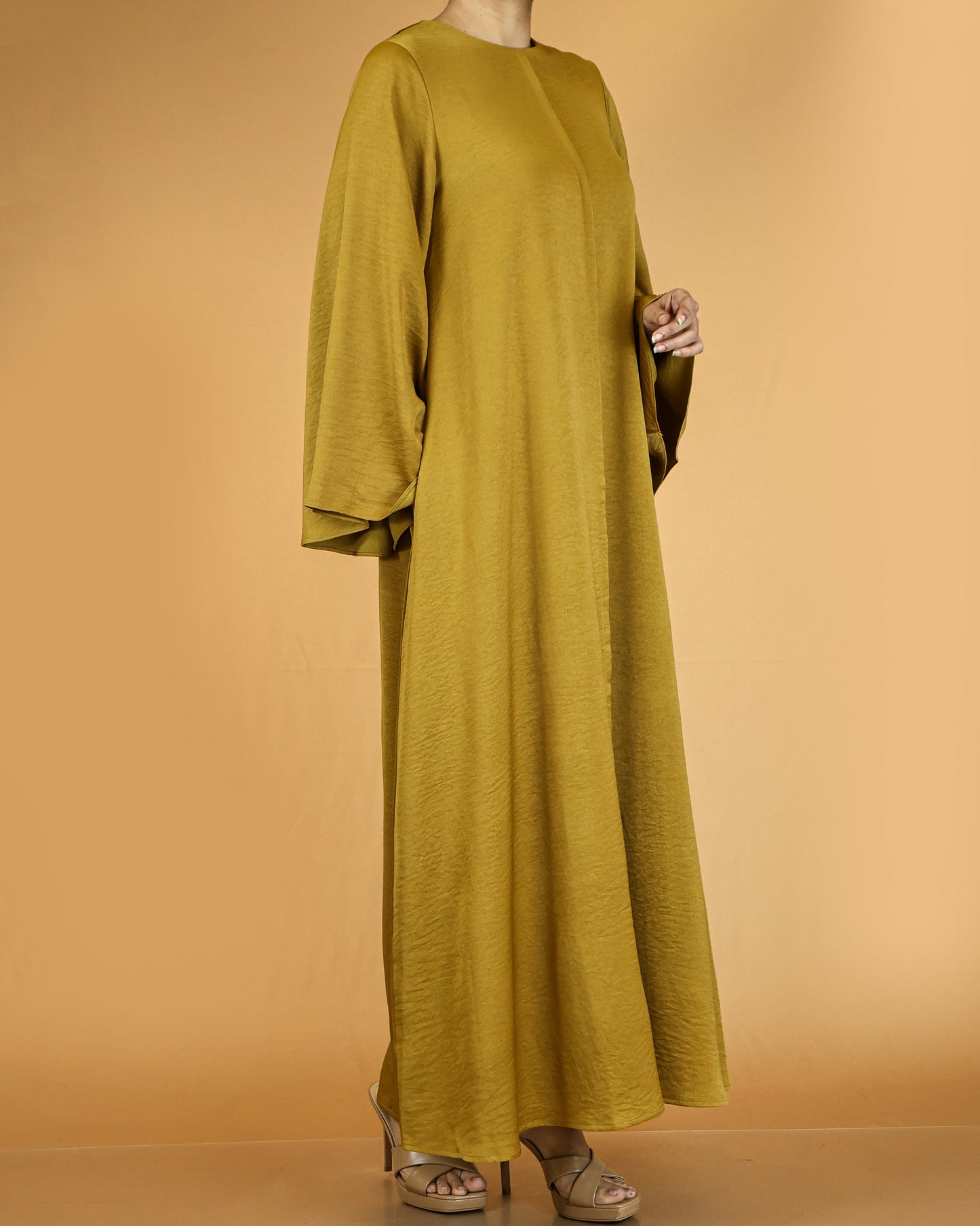 Flowy Textured Maxi Dress with Overlay