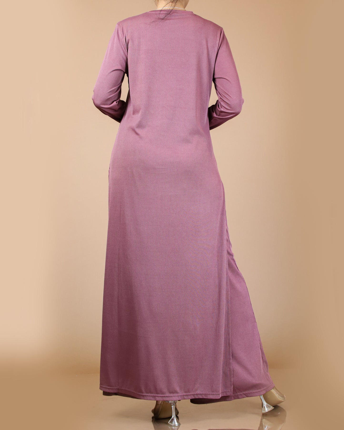 Plum Grace Knitted Rib Gown