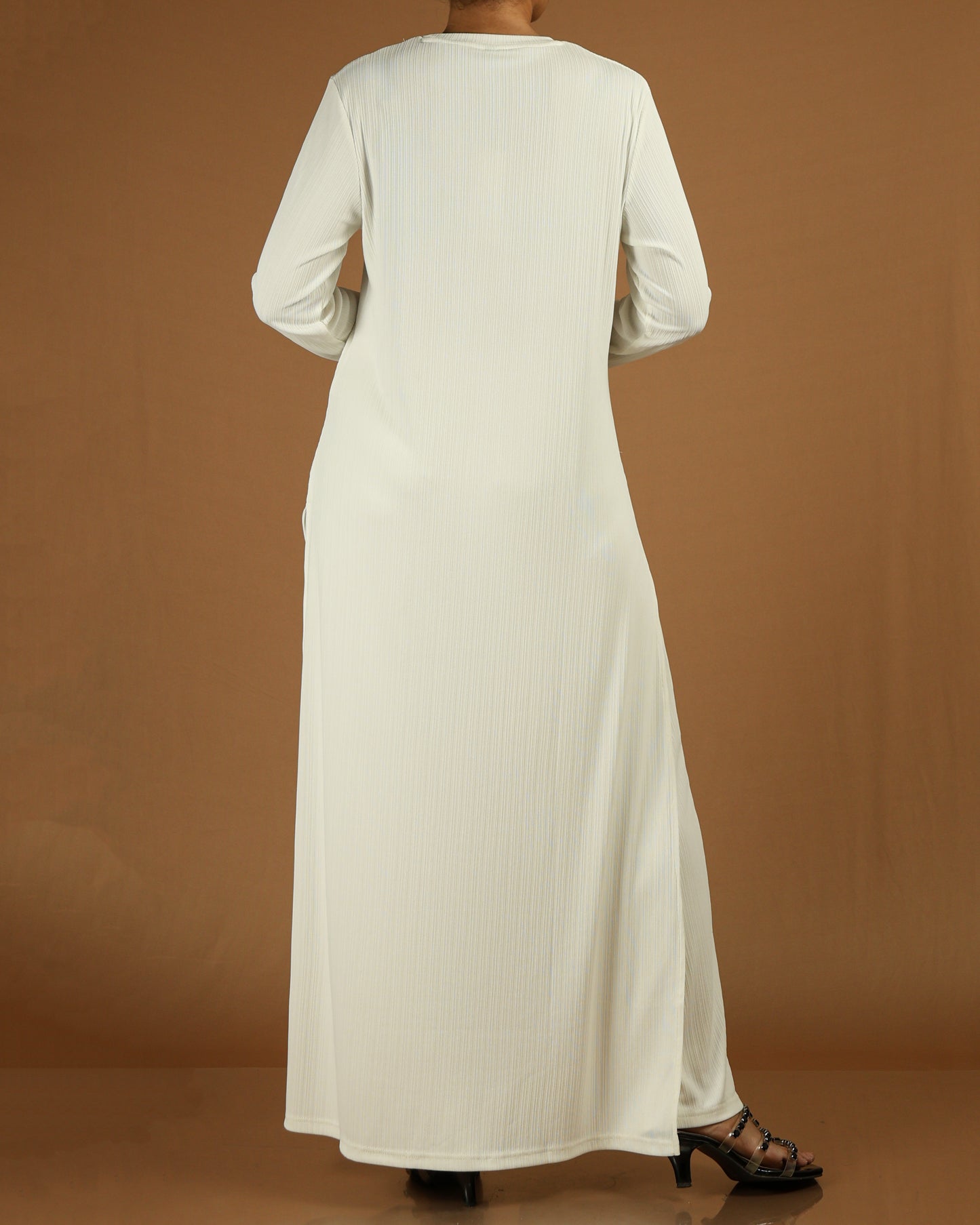 Elegant Pleated Modest Dress