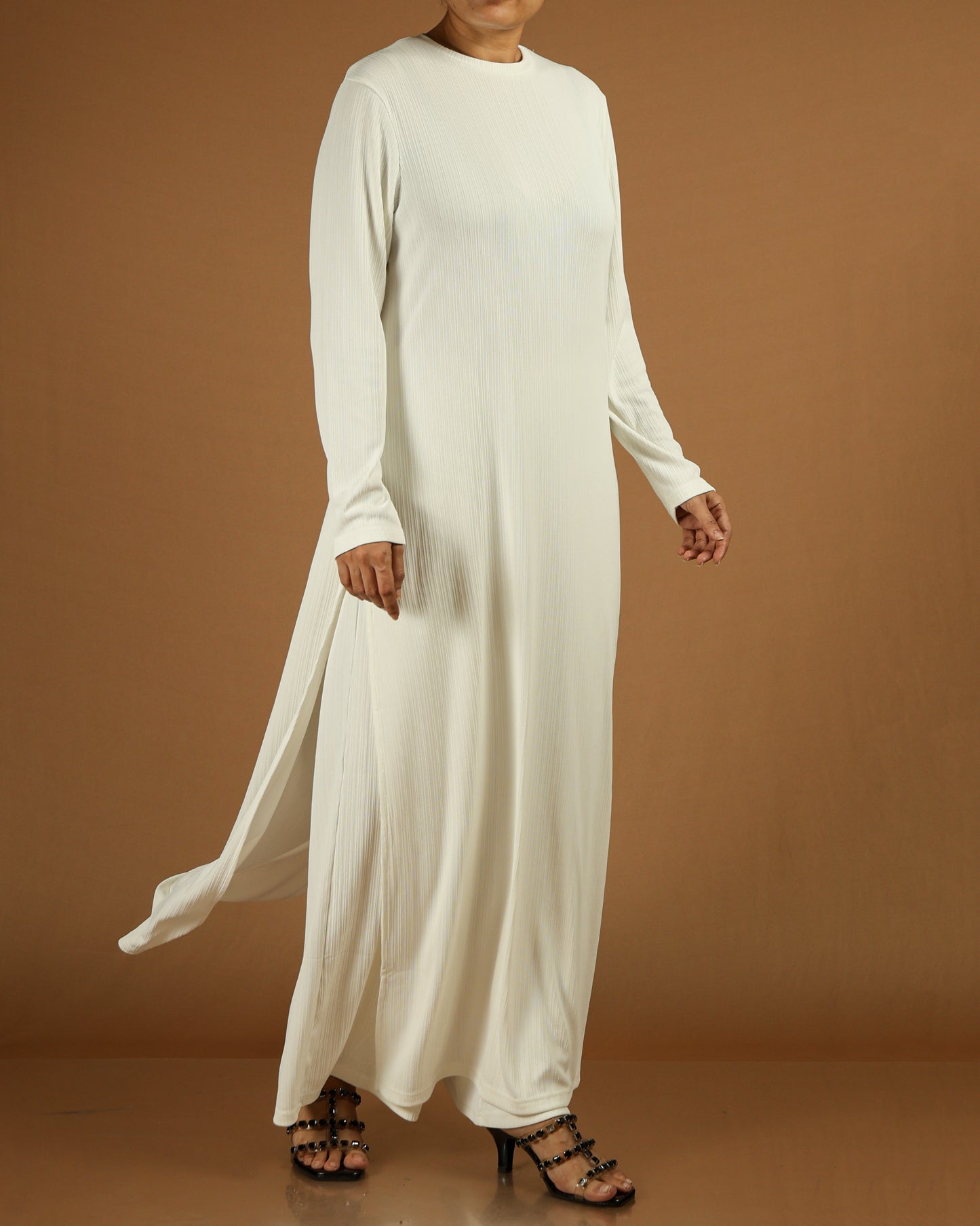 Elegant Pleated Modest Dress