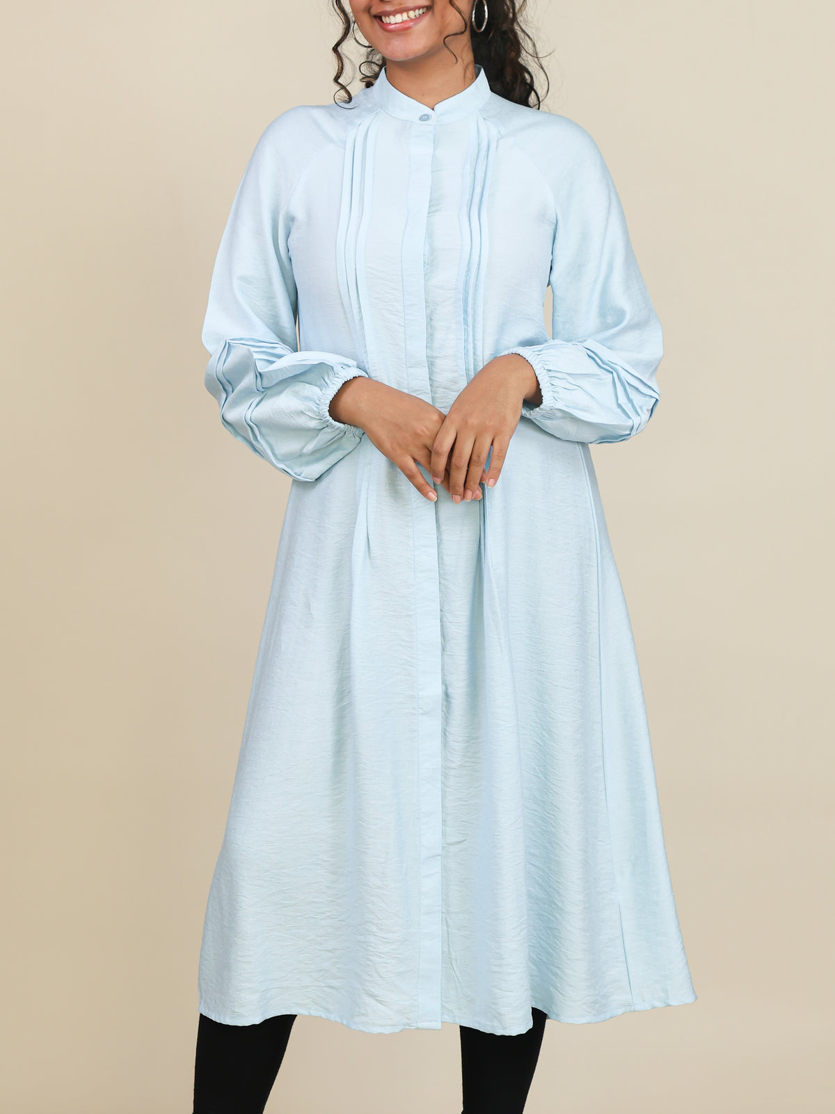 Mirelle Powder Blue Pleated Midi
