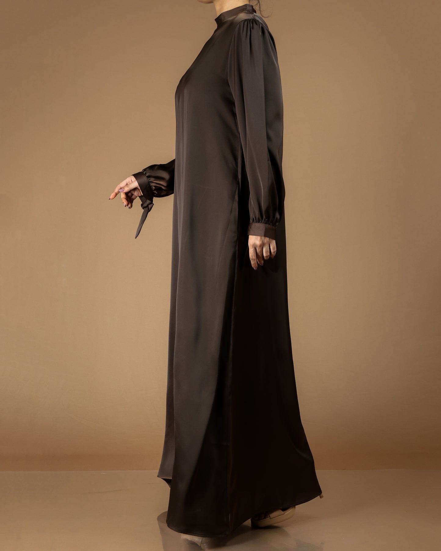 Luxury Satin-Feel Polyester Maxi Dress | Abaya