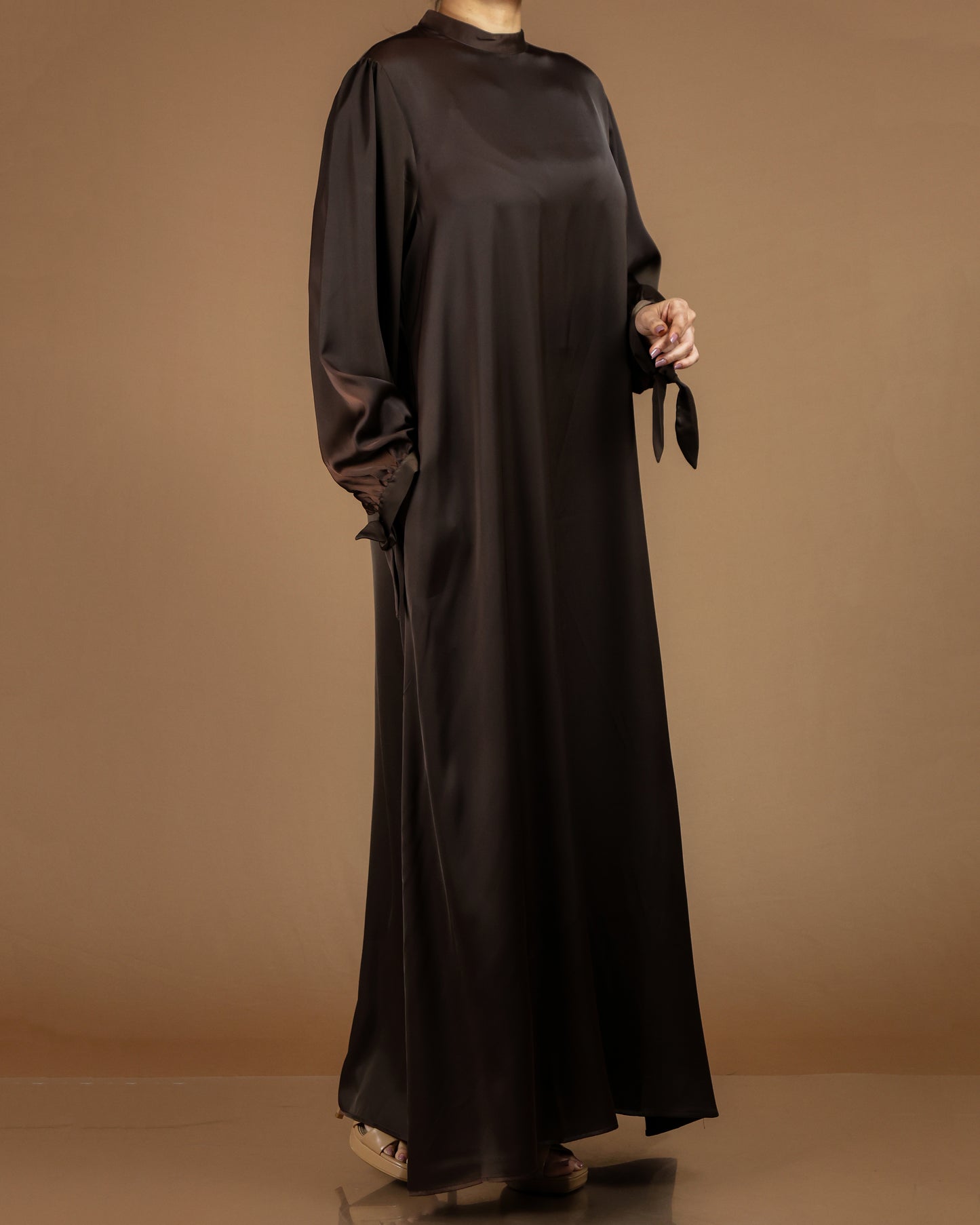 Luxury Satin-Feel Polyester Maxi Dress | Abaya