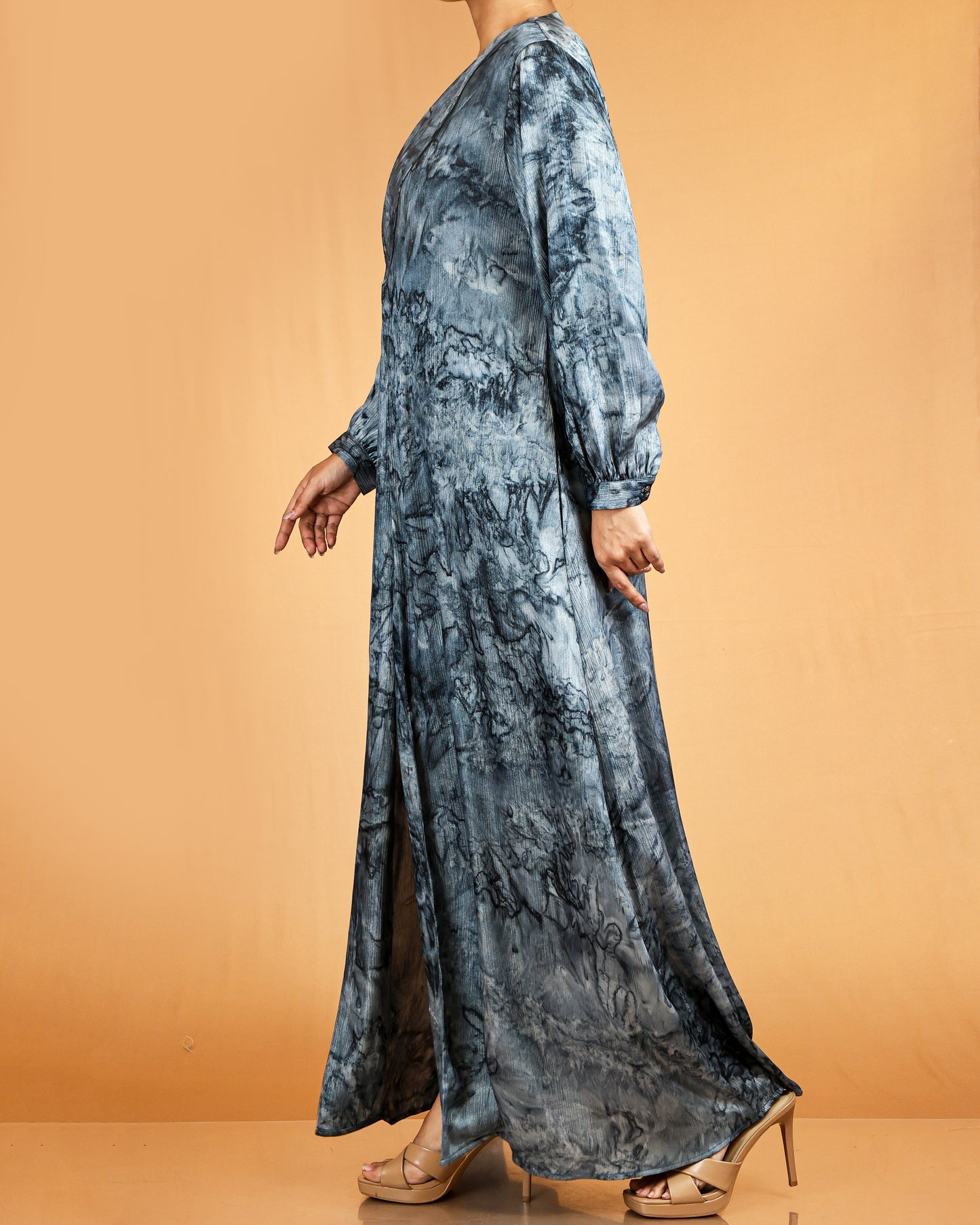 Tie-Dye abaya Coat