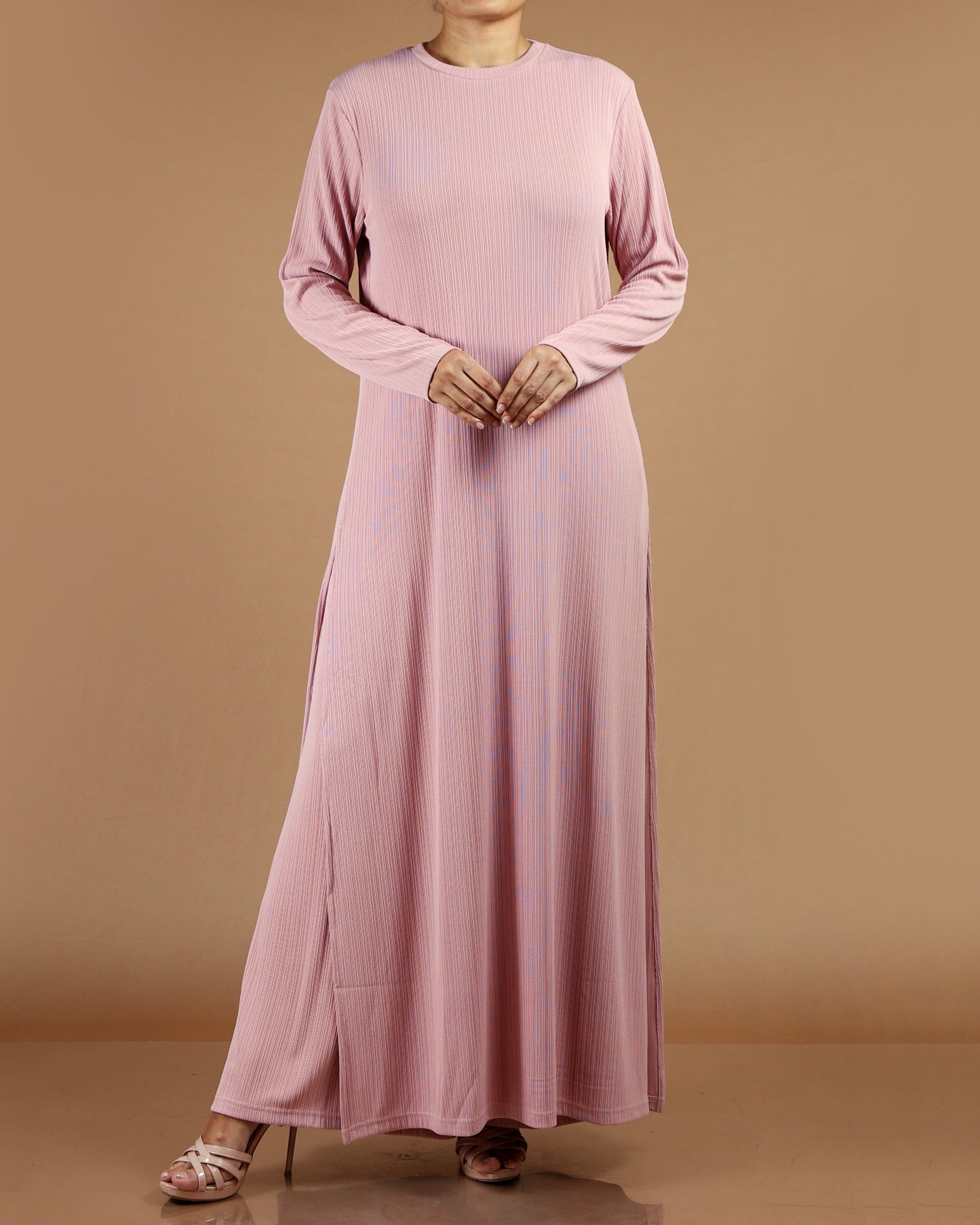 Elegant Pleated Modest Dress