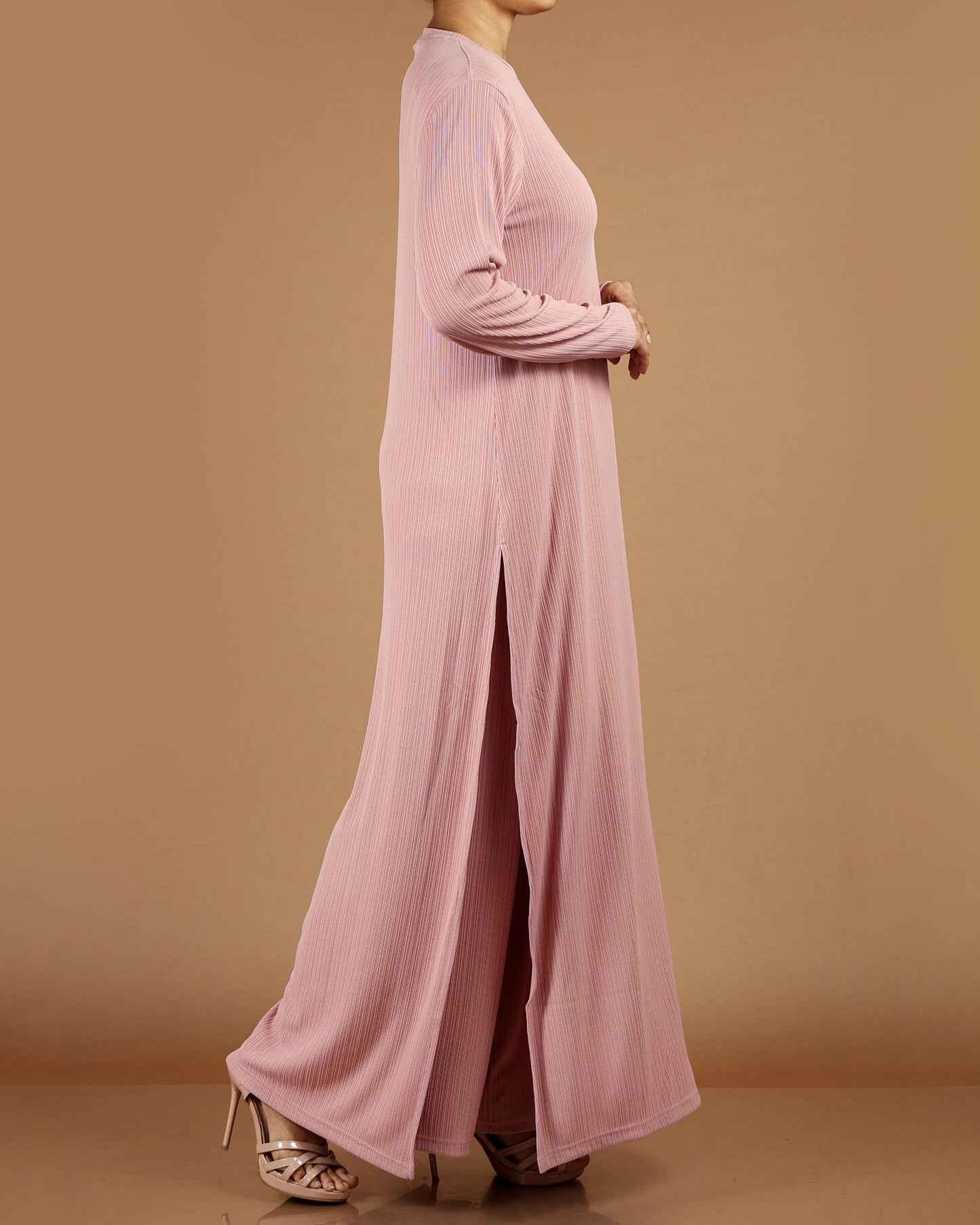 Elegant Pleated Modest Dress