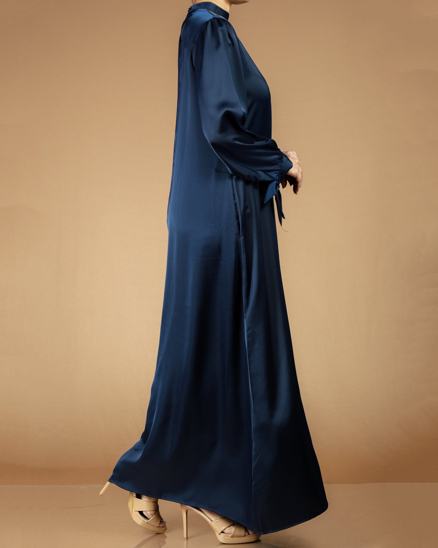 Luxury Satin-Feel Polyester Maxi Dress | Abaya