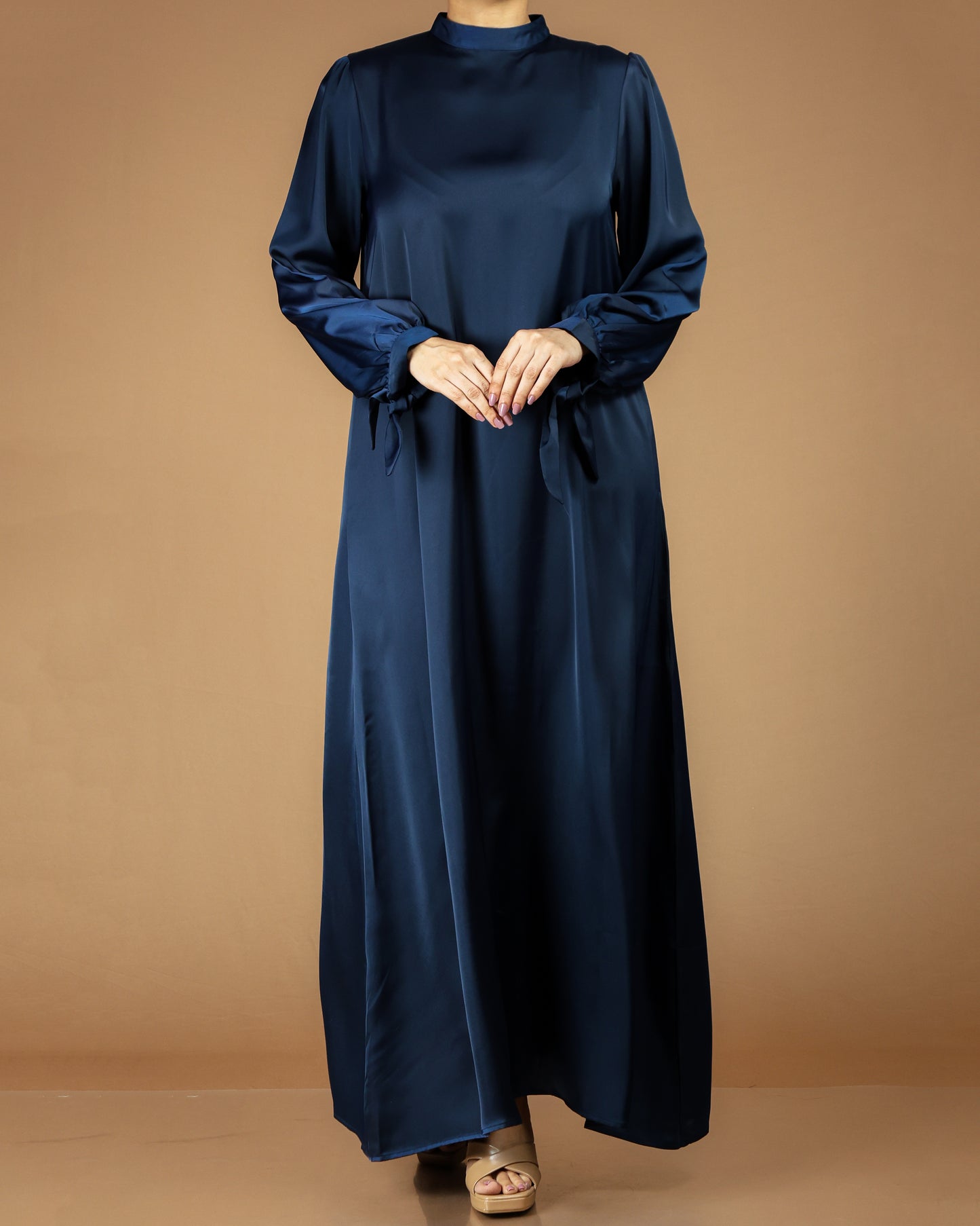 Luxury Satin-Feel Polyester Maxi Dress | Abaya