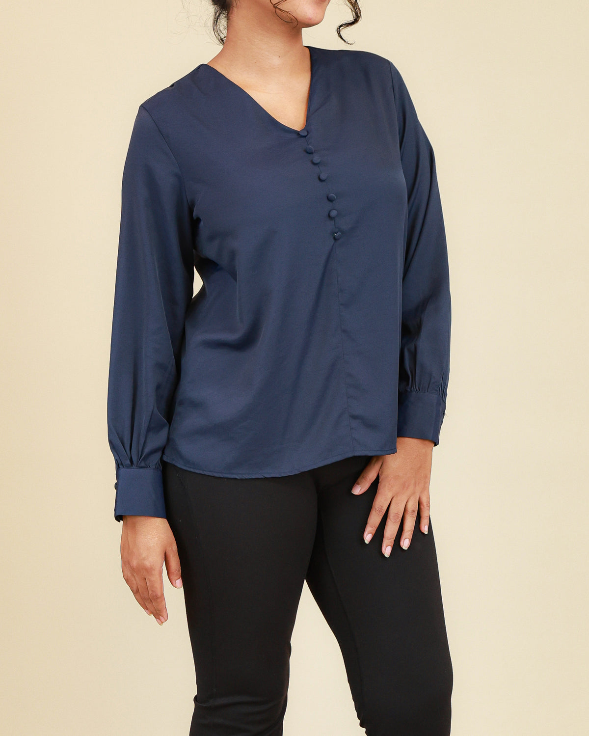 Celeste Navy Blouse