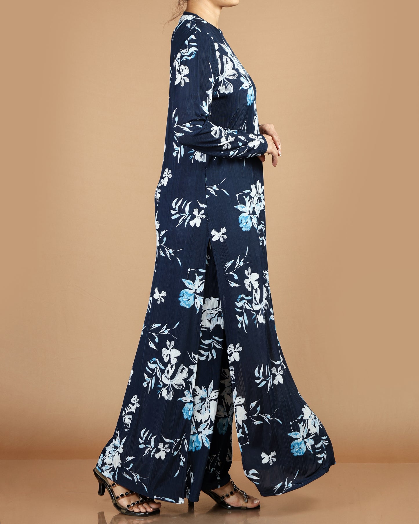 Elegant Floral Modest Maxi Dress