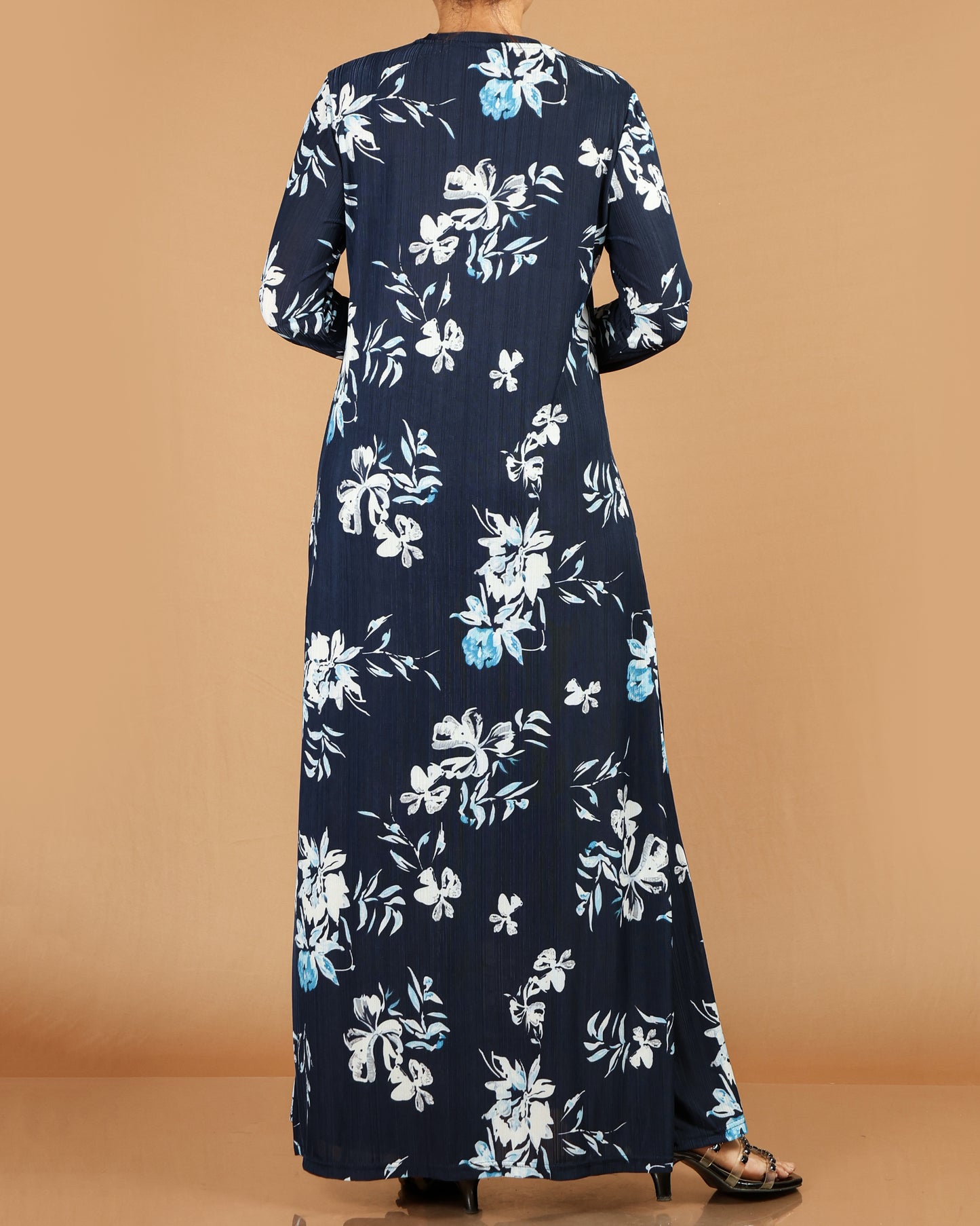 Elegant Floral Modest Maxi Dress