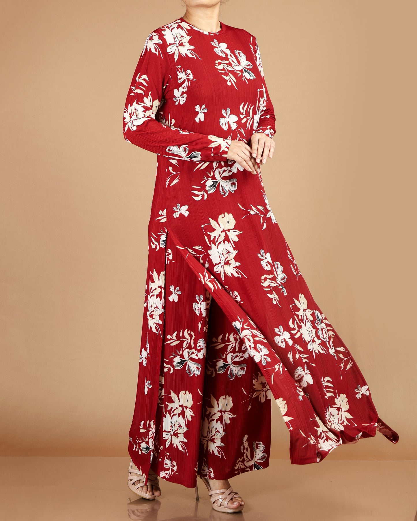 Elegant Floral Modest Maxi Dress