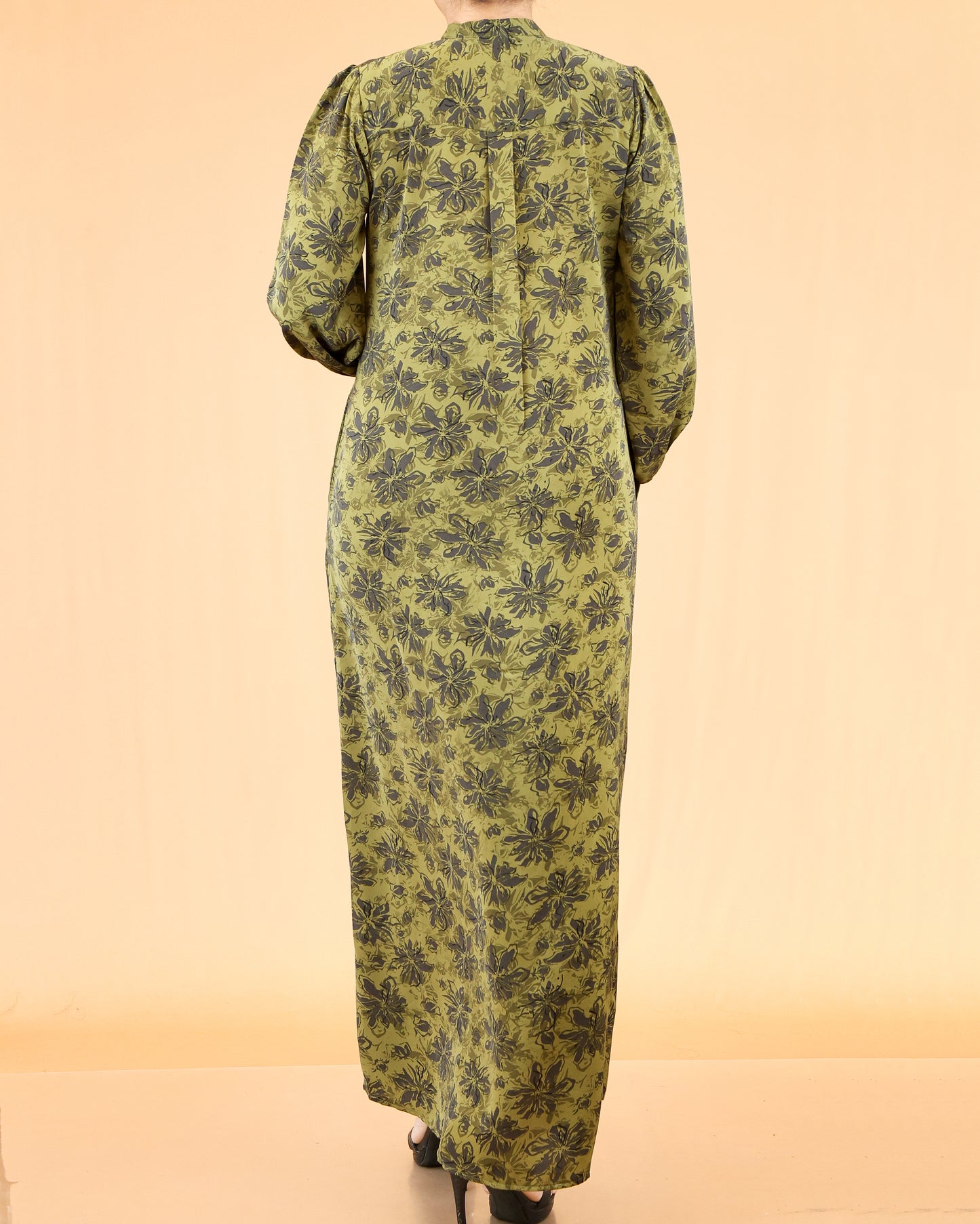 Olive Bloom Floral Maxi Dress