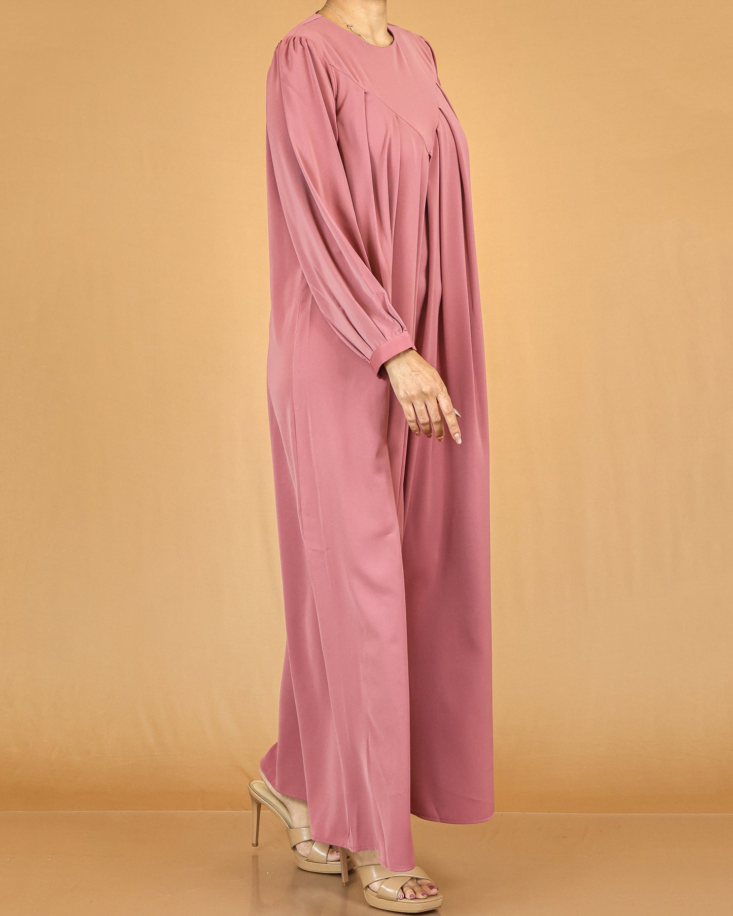Rose Pleated Modest Abaya