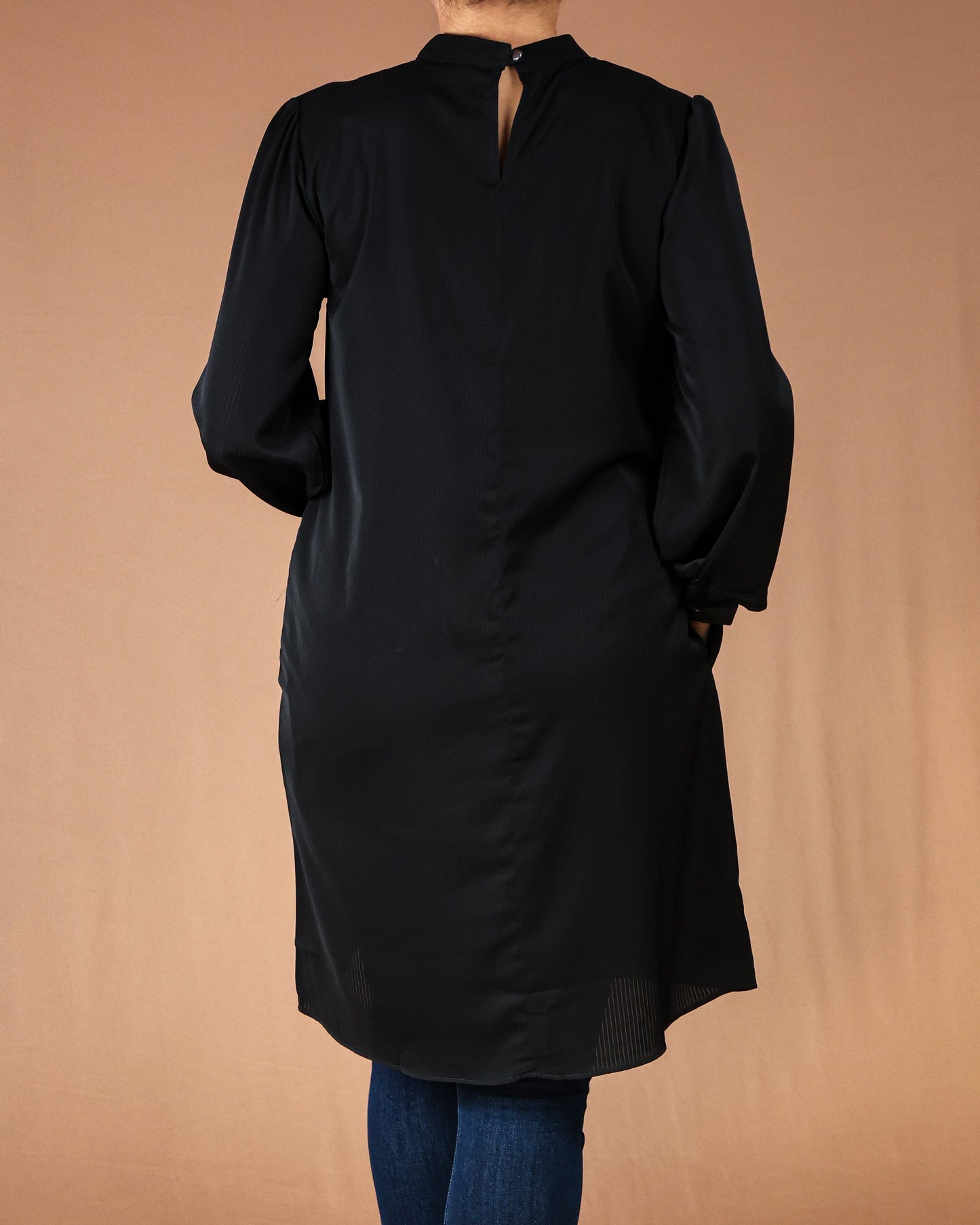 Elegant High-Neck Long Sleeve Tunic
