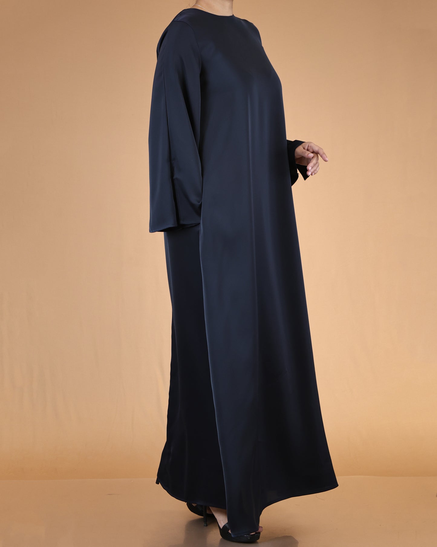 Midnight Navy Flared Sleeve Abaya