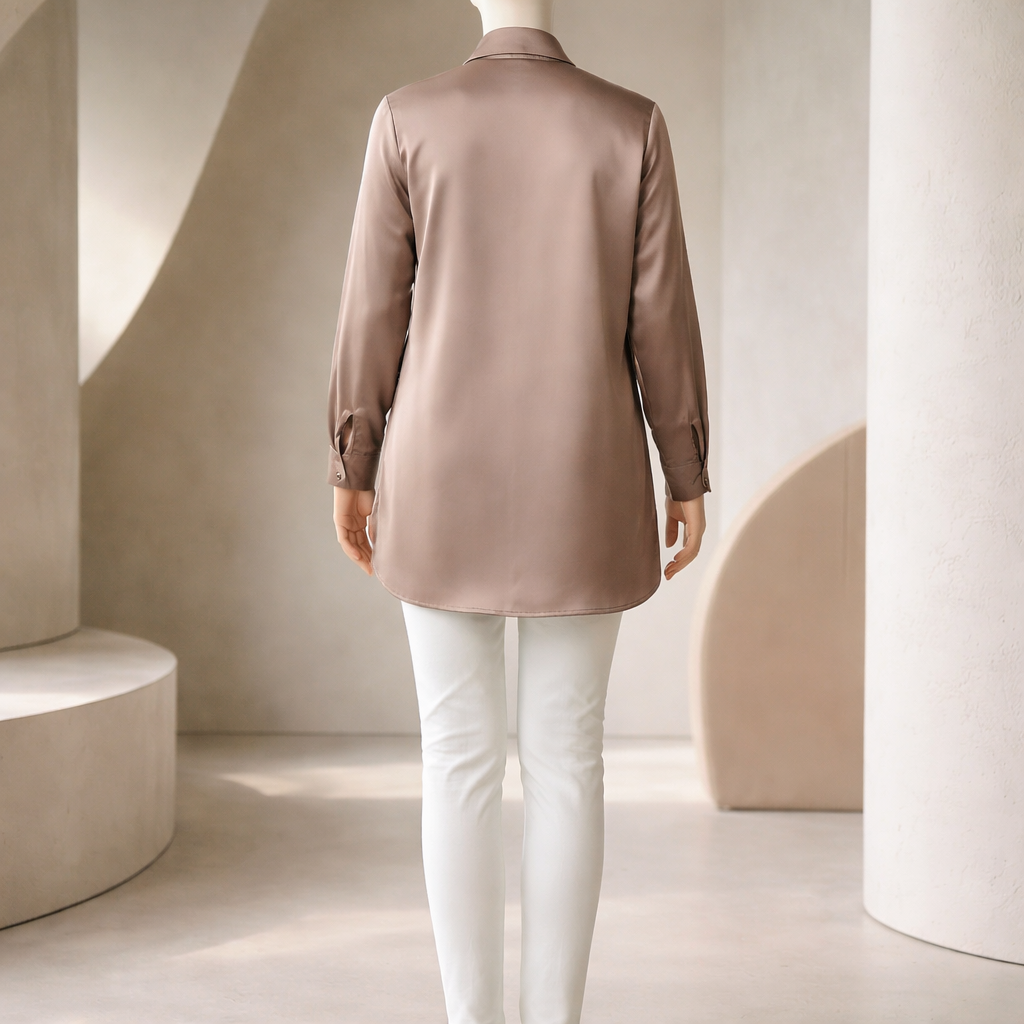 Mocha Minimal Shirt Top
