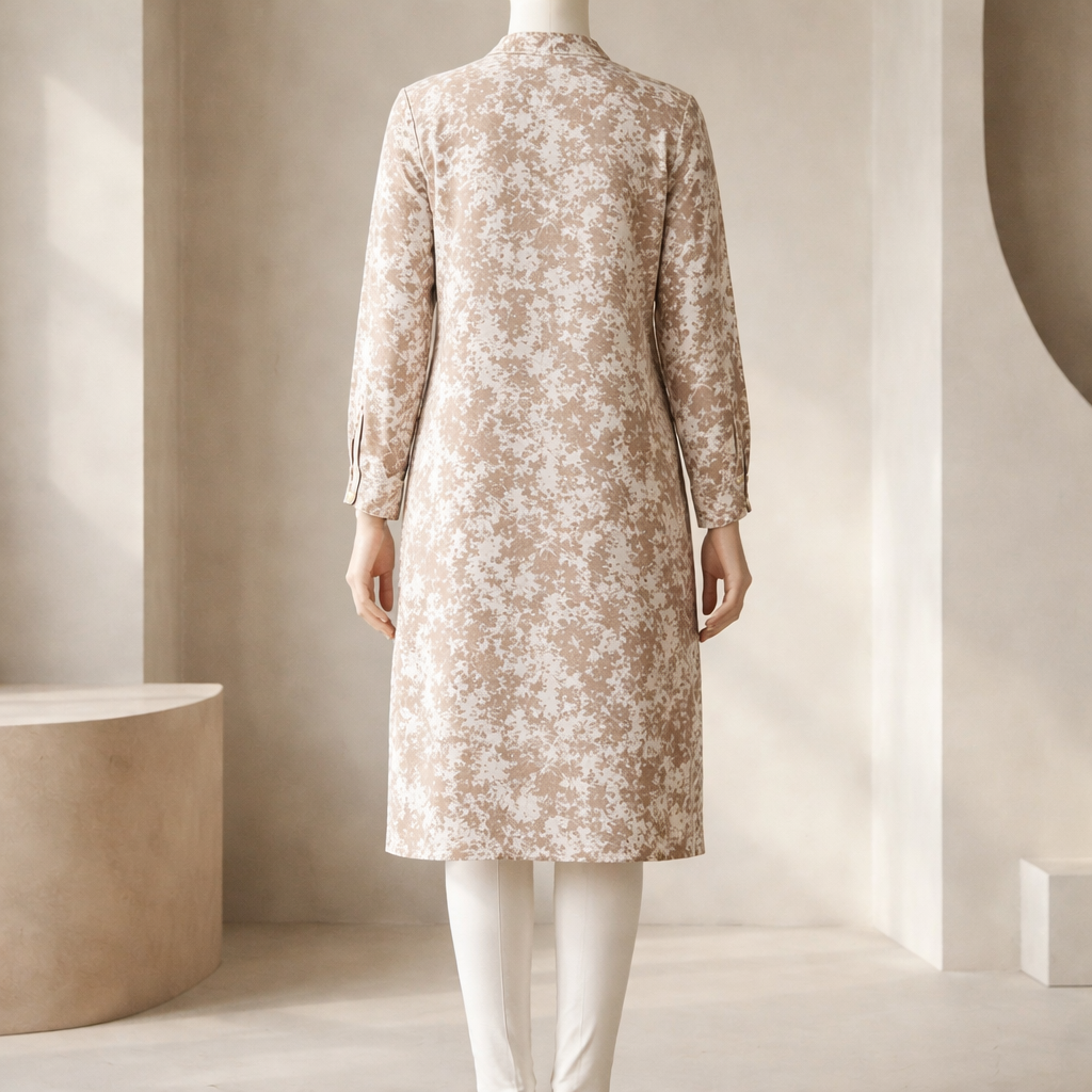 Beige Heritage Luxe Shirt Dress